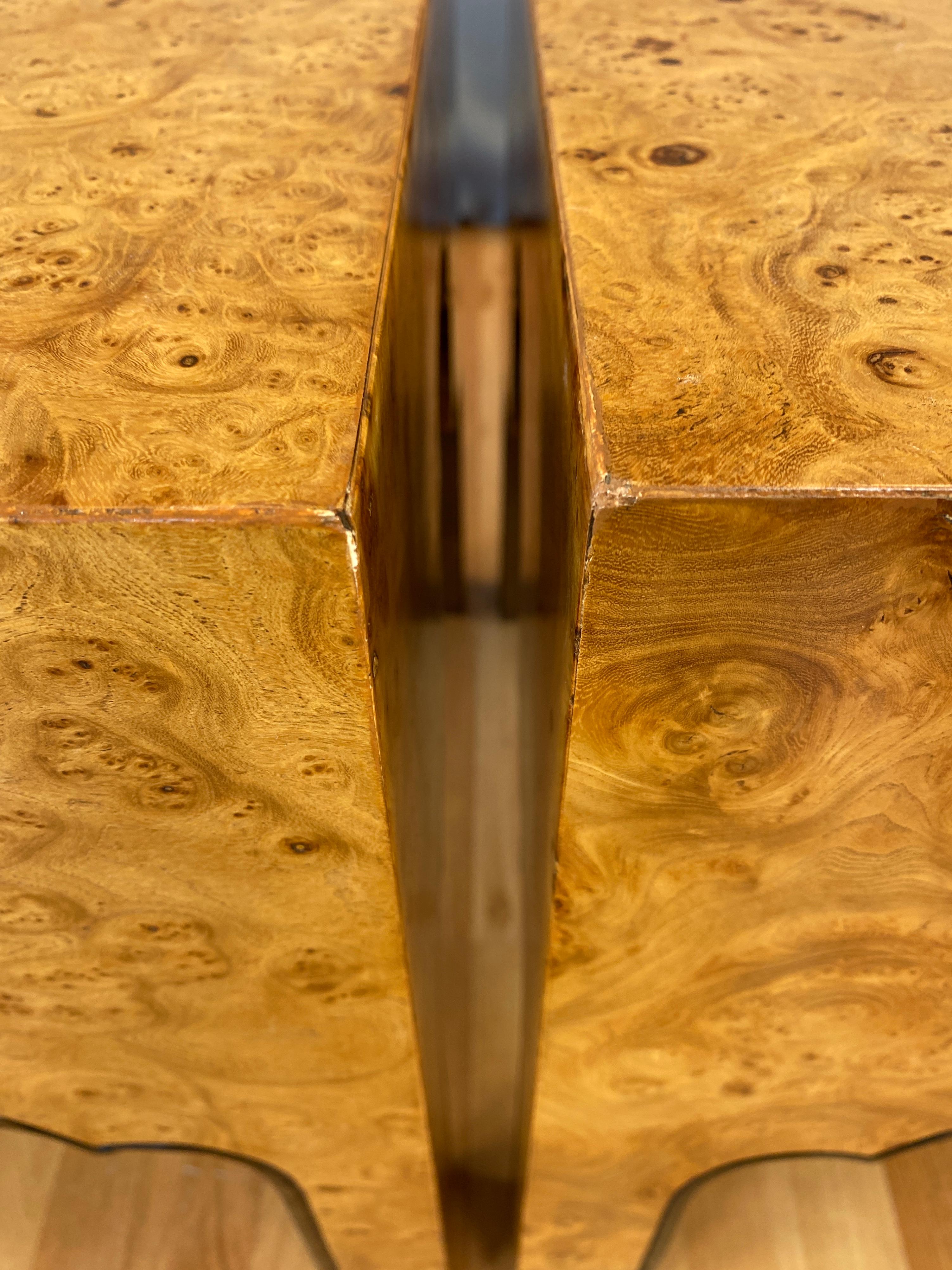 Pair of Drexel Burled Carpathian Elm End Tables Repertoire Collection 9