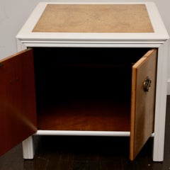 Pair of Drexel Heritage Burl Wood and Lacquered End Tables
