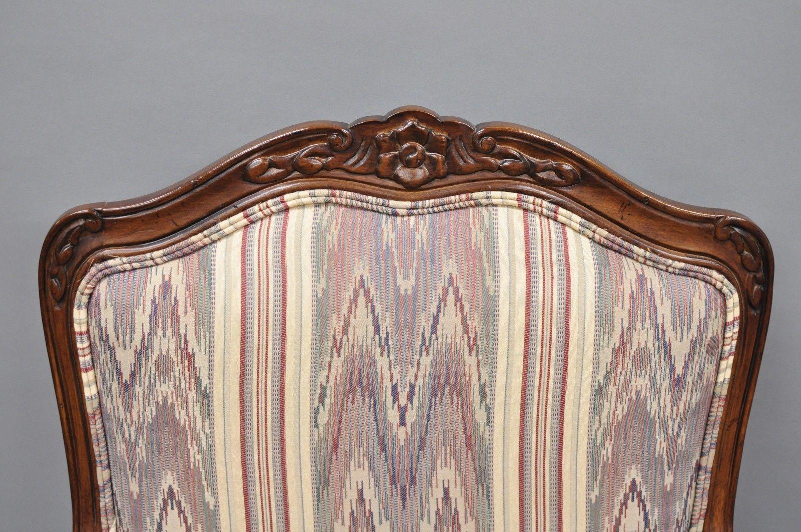 Pair of Drexel Heritage French Provincial Louis XV Style Armchairs 2