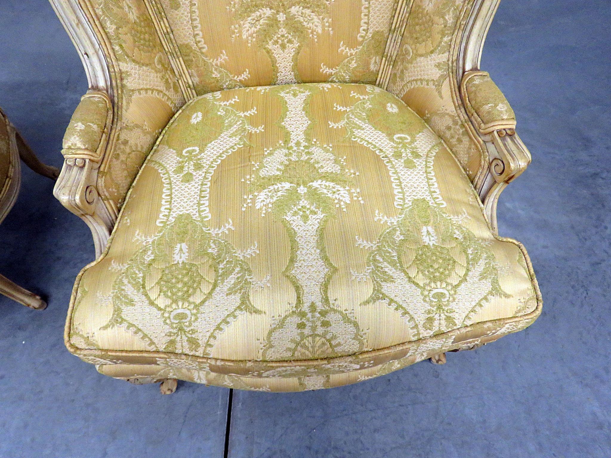 American Pair of Drexel Heritage Louis XVI Style Bergeres