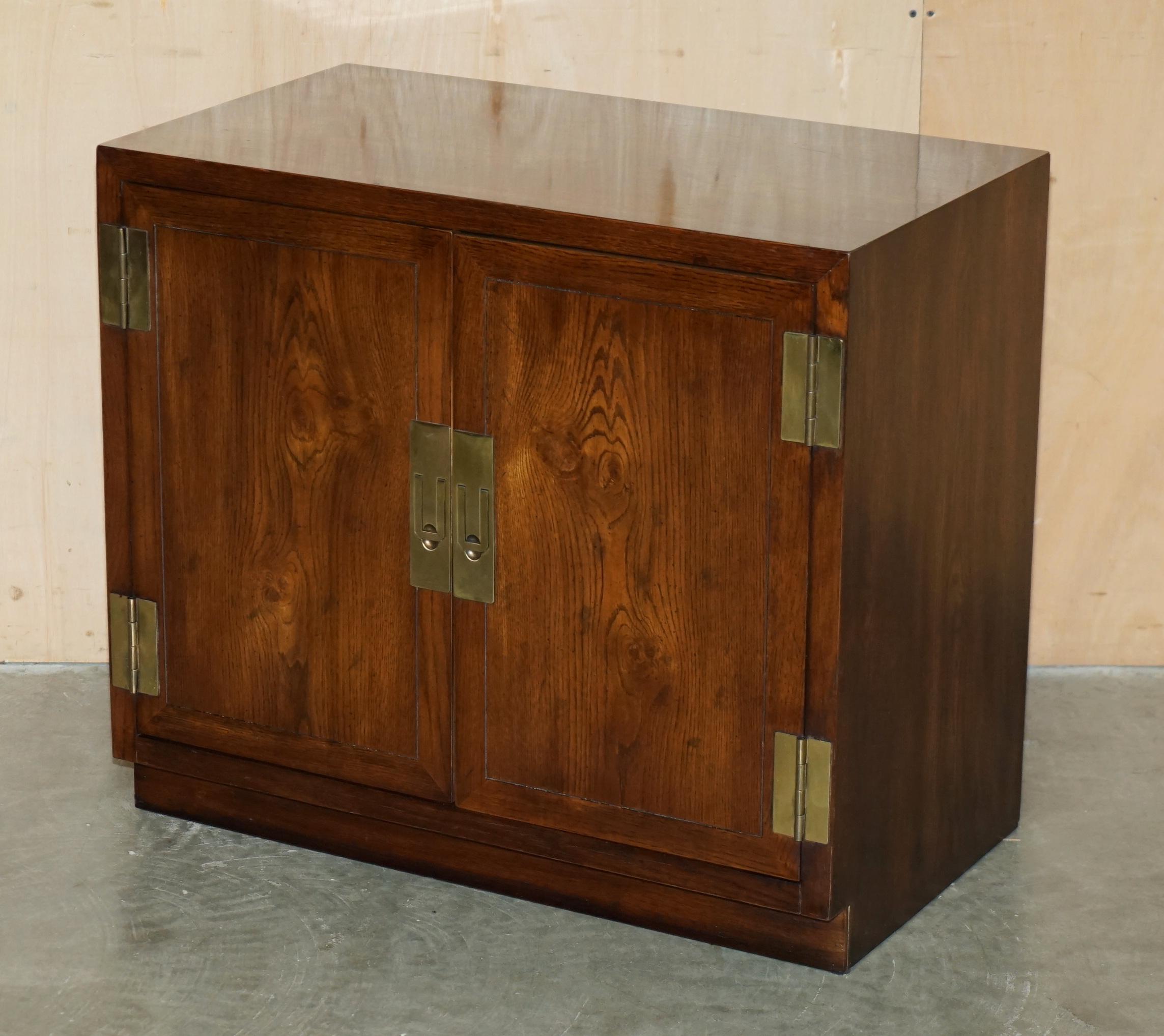 PAIR OF DREXEL HERITAGE MILITARY CAMPAIGN SIDEBOARDS WHiCH ARE PART OF A SUITE 3