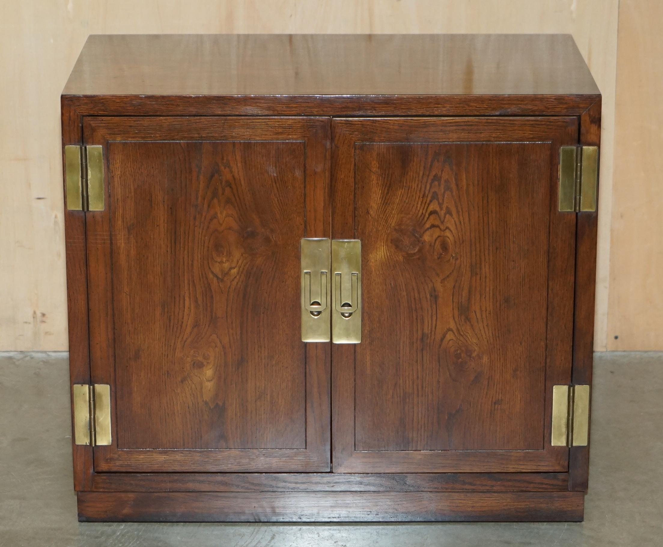 PAIR OF DREXEL HERITAGE MILITARY CAMPAIGN SIDEBOARDS WHiCH ARE PART OF A SUITE 4