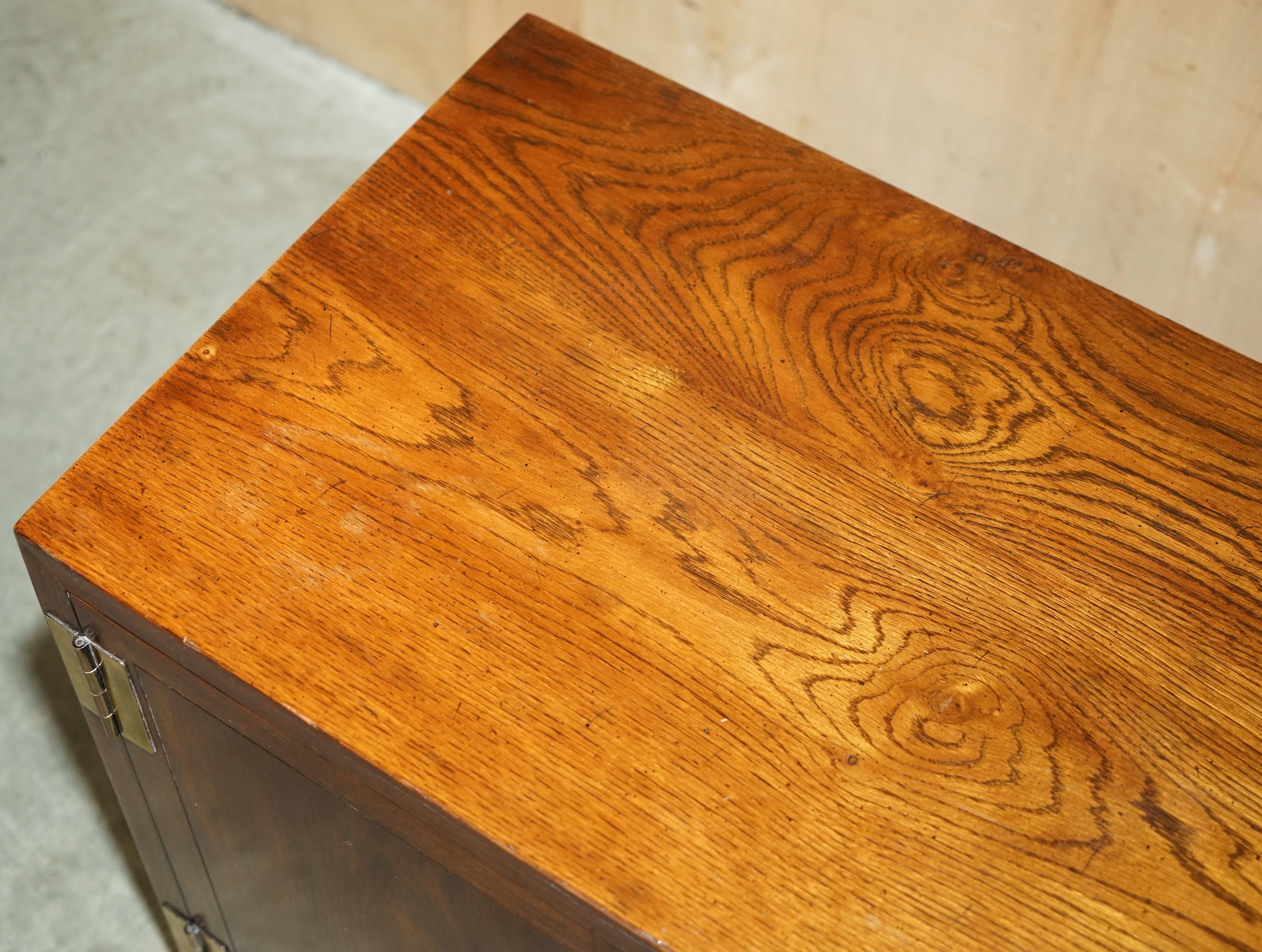 PAIR OF DREXEL HERITAGE MILITARY CAMPAIGN SIDEBOARDS WHiCH ARE PART OF A SUITE 6