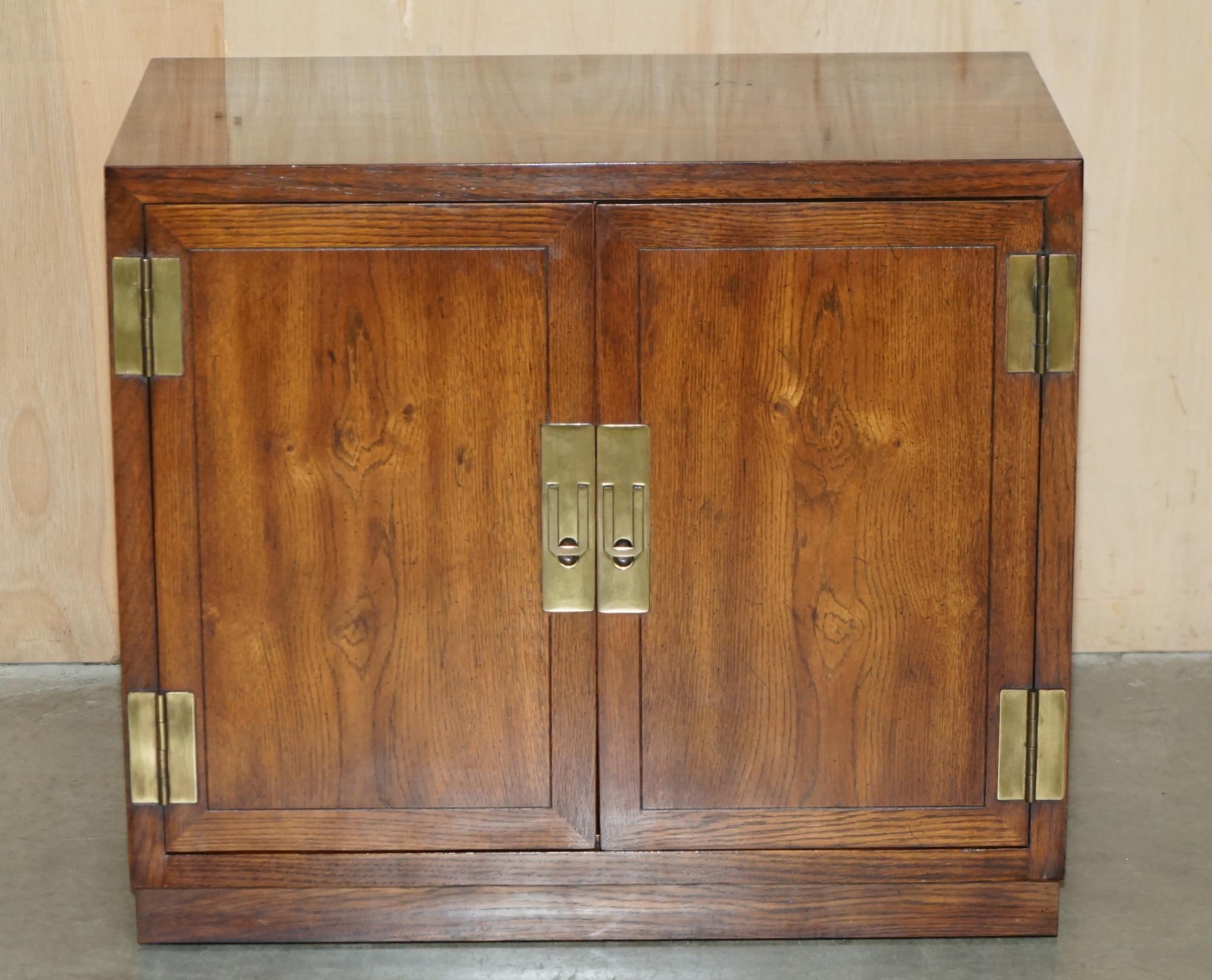 Campaign PAIR OF DREXEL HERITAGE MILITARY CAMPAIGN SIDEBOARDS WHiCH ARE PART OF A SUITE