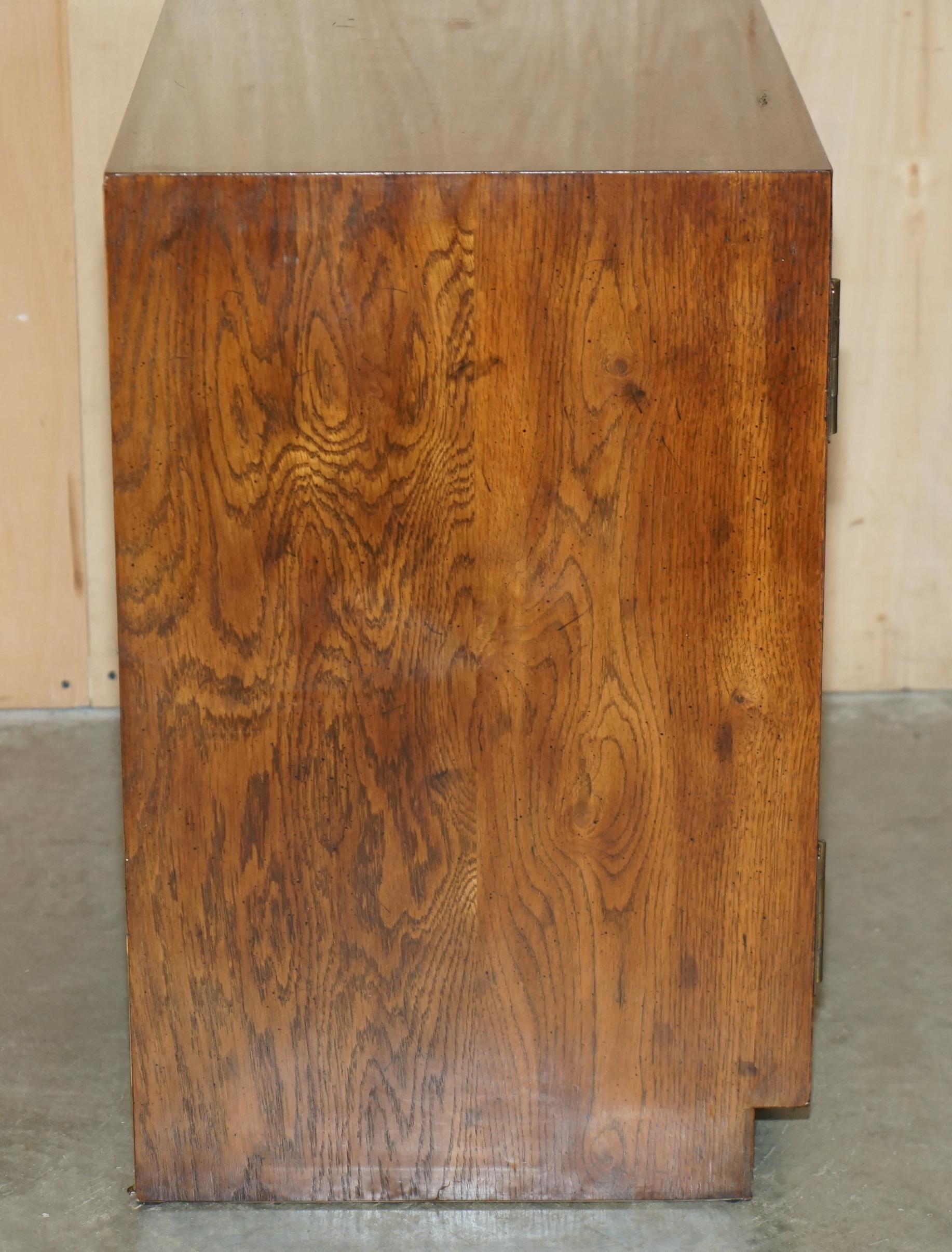 20th Century PAIR OF DREXEL HERITAGE MILITARY CAMPAIGN SIDEBOARDS WHiCH ARE PART OF A SUITE