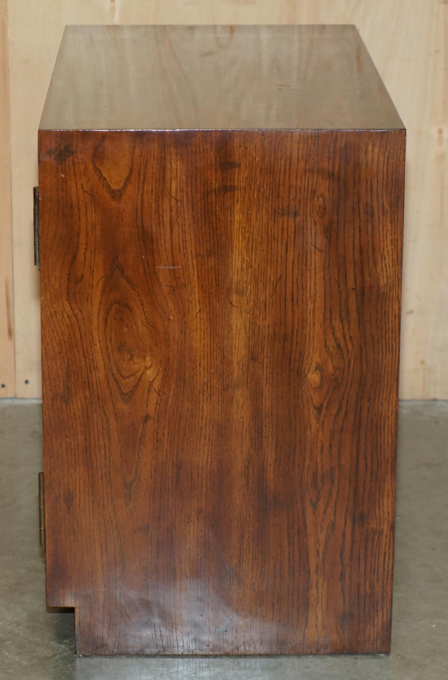 PAIR OF DREXEL HERITAGE MILITARY CAMPAIGN SIDEBOARDS WHiCH ARE PART OF A SUITE 1