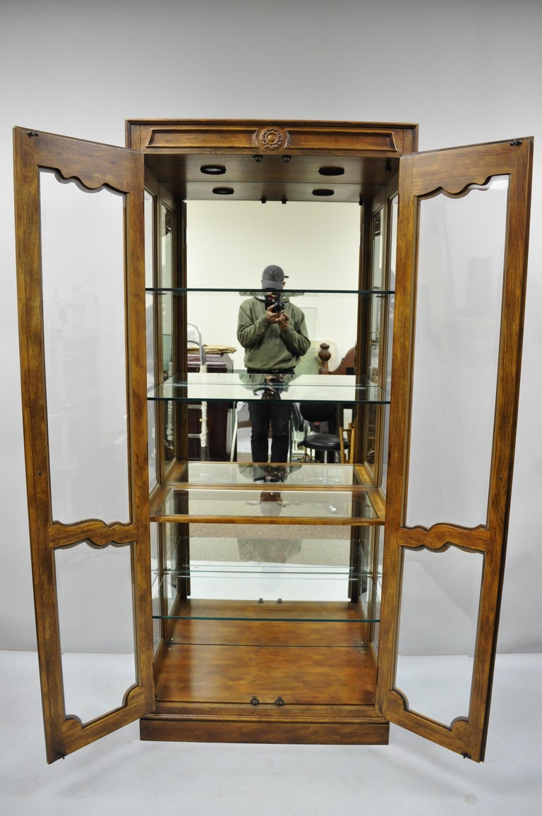 Pair of Drexel Heritage Old Continent Lighted Curio China