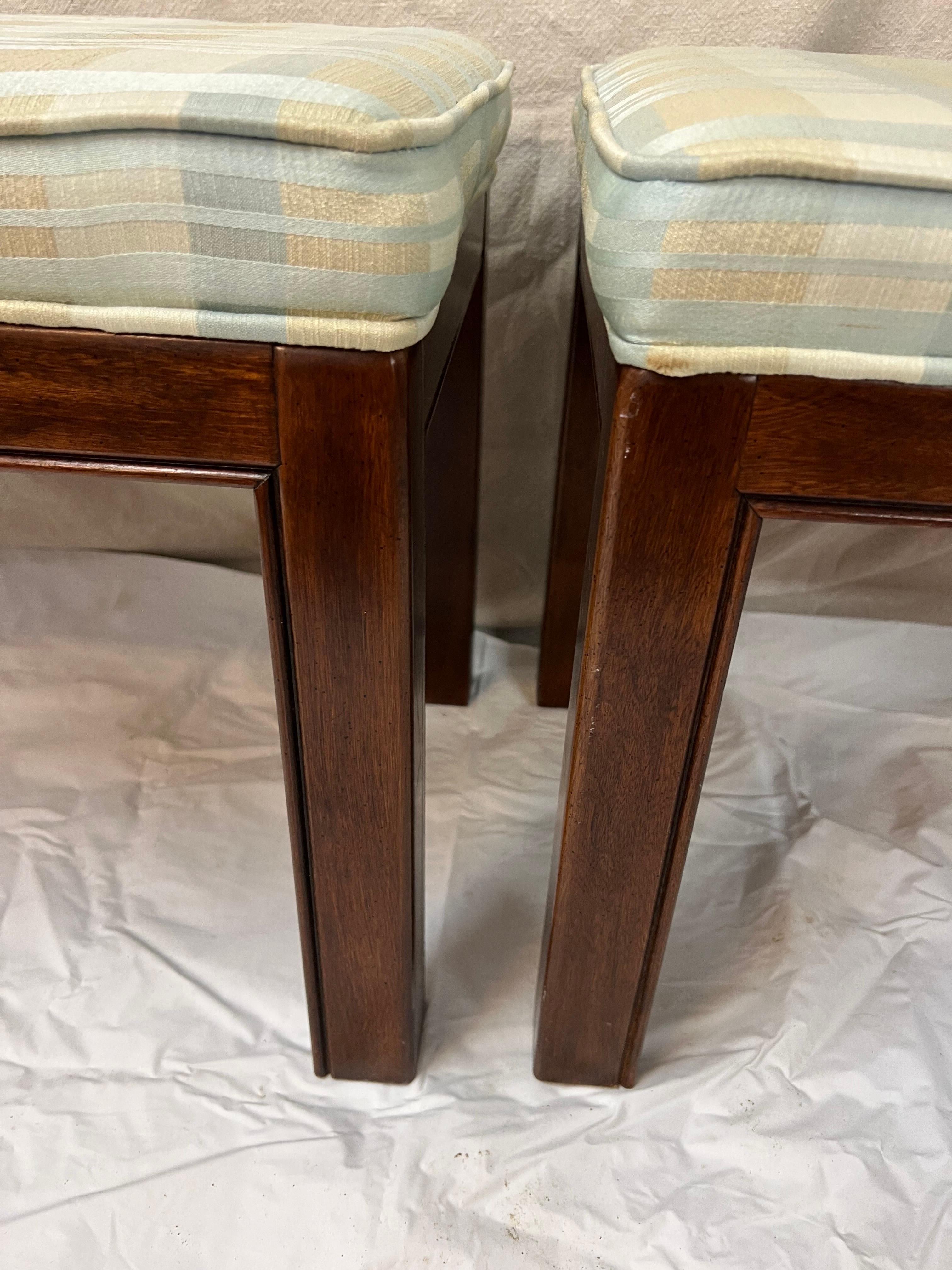 Pair of Drexel Heritage Ottomans or Stools 3