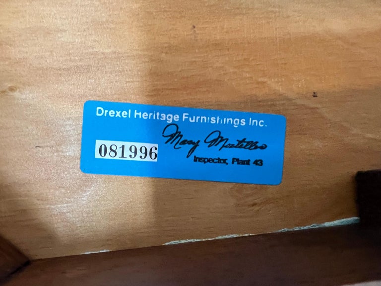 Pair of Drexel Heritage Ottomans or Stools For Sale at 1stDibs