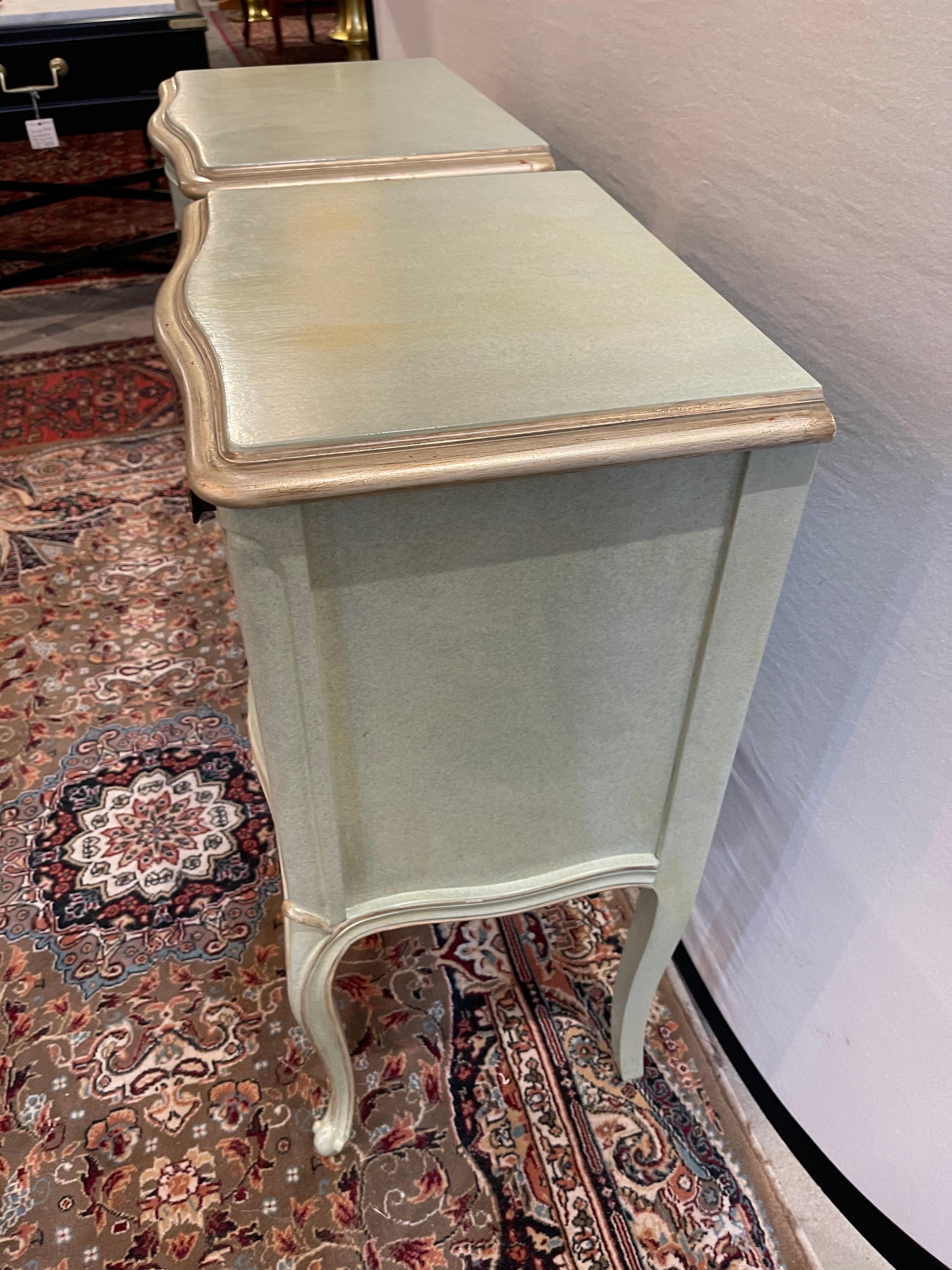 Pair of Drexel Touraine French Provincial Nightstands With Drawer 1