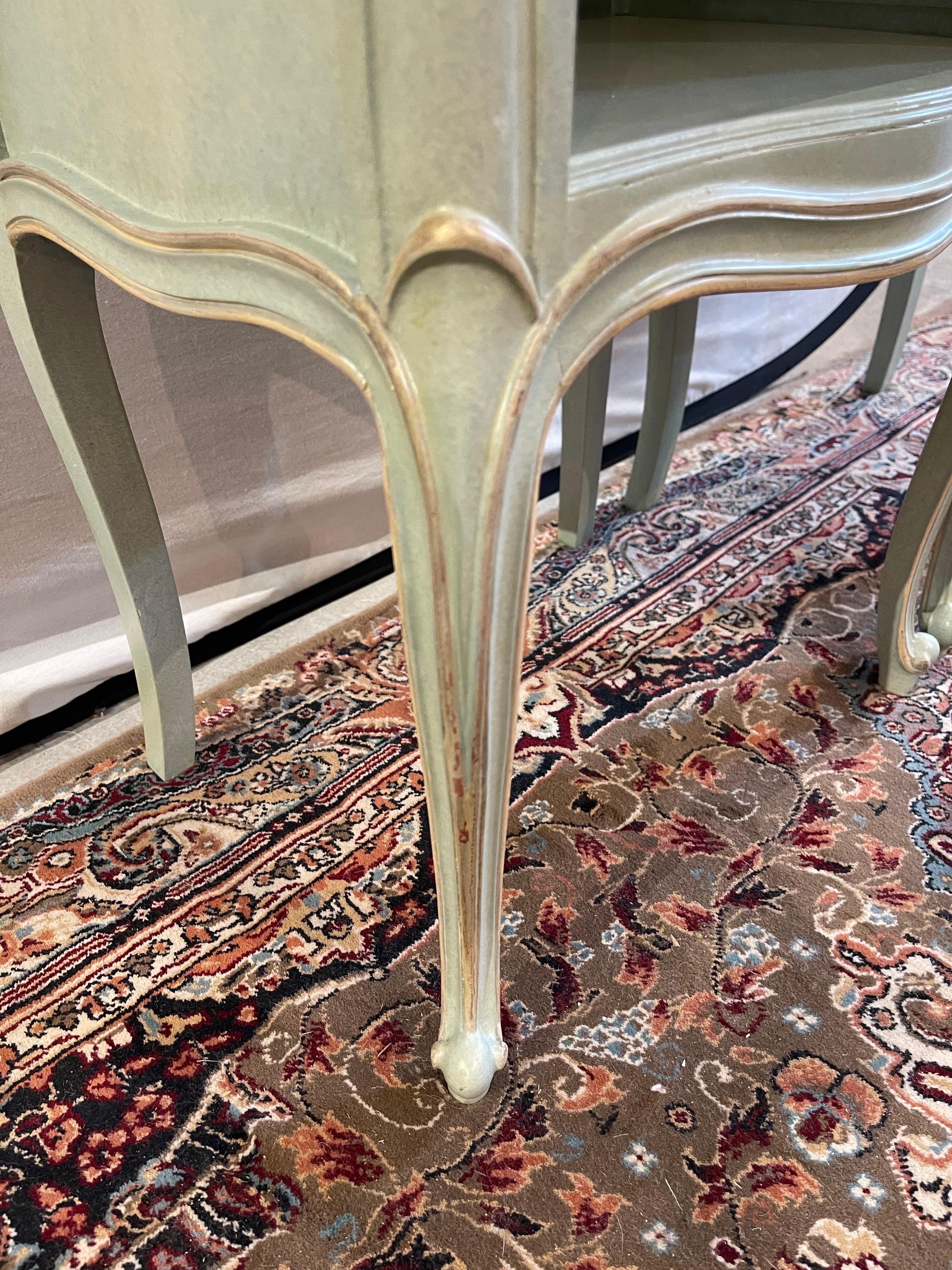 20th Century Pair of Drexel Touraine French Provincial Nightstands With Drawer