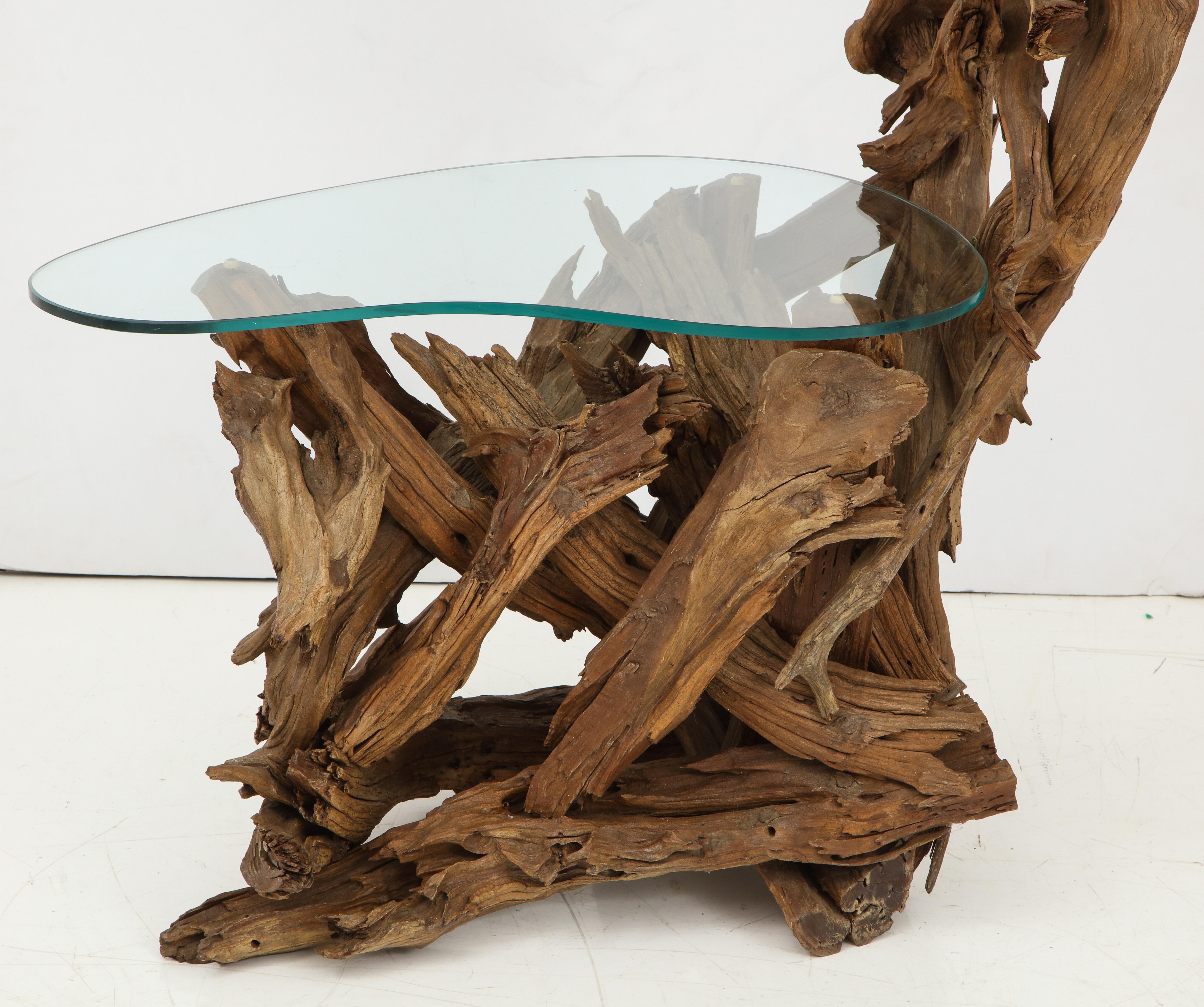 Pair of Driftwood Lamp Tables For Sale 2