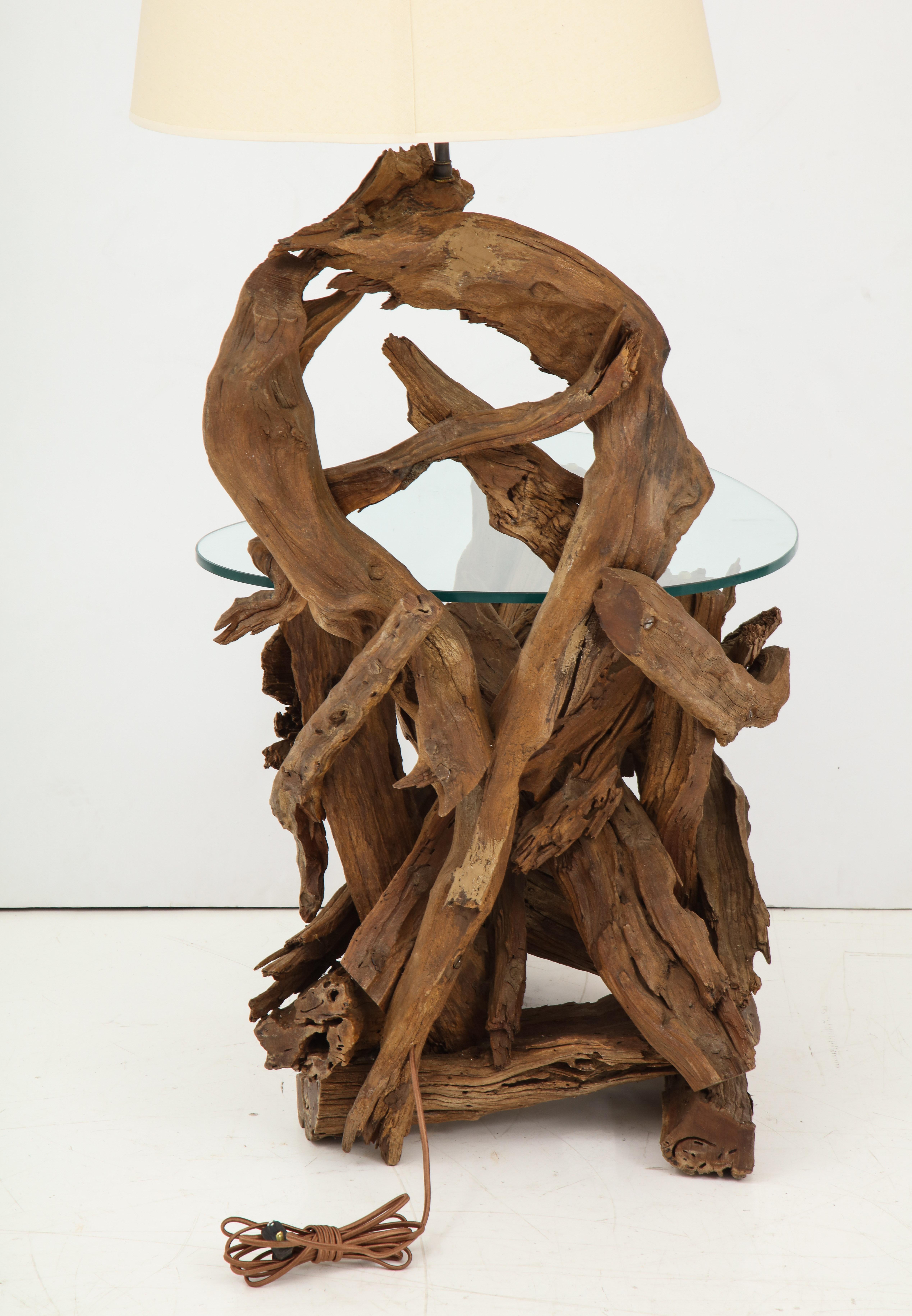 Pair of Driftwood Lamp Tables For Sale 3