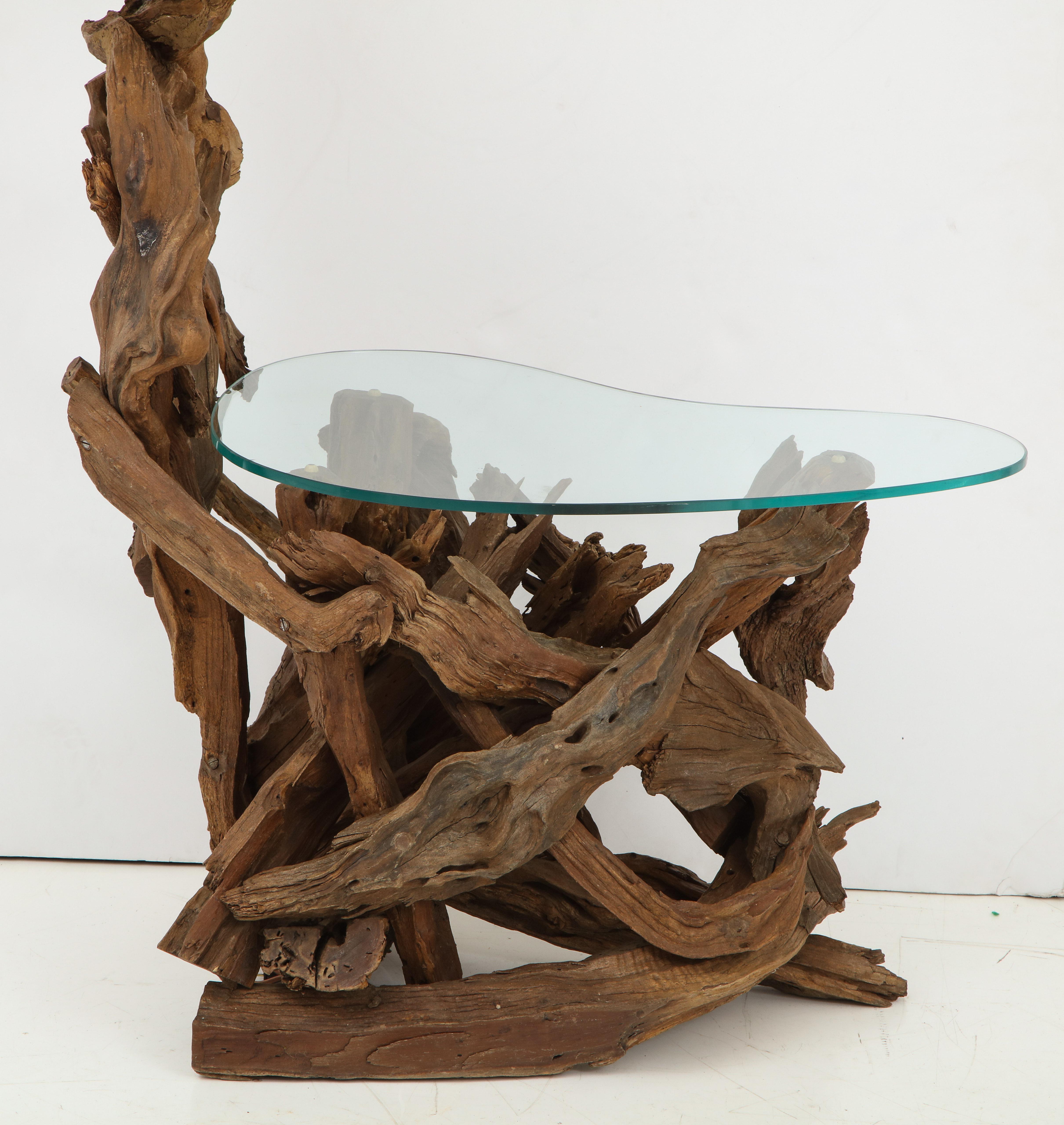 Pair of Driftwood Lamp Tables For Sale 4