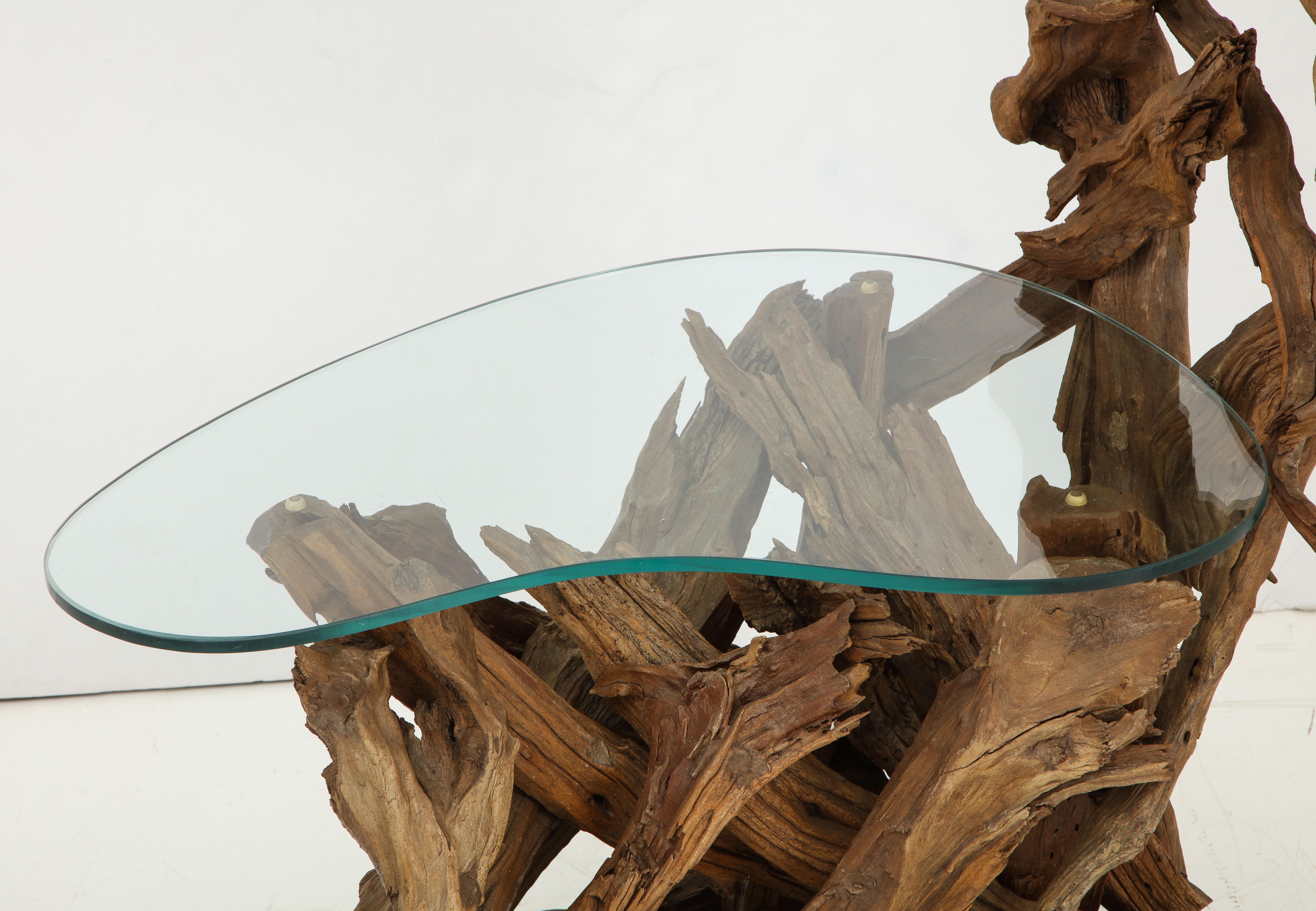 Pair of Driftwood Lamp Tables For Sale 1