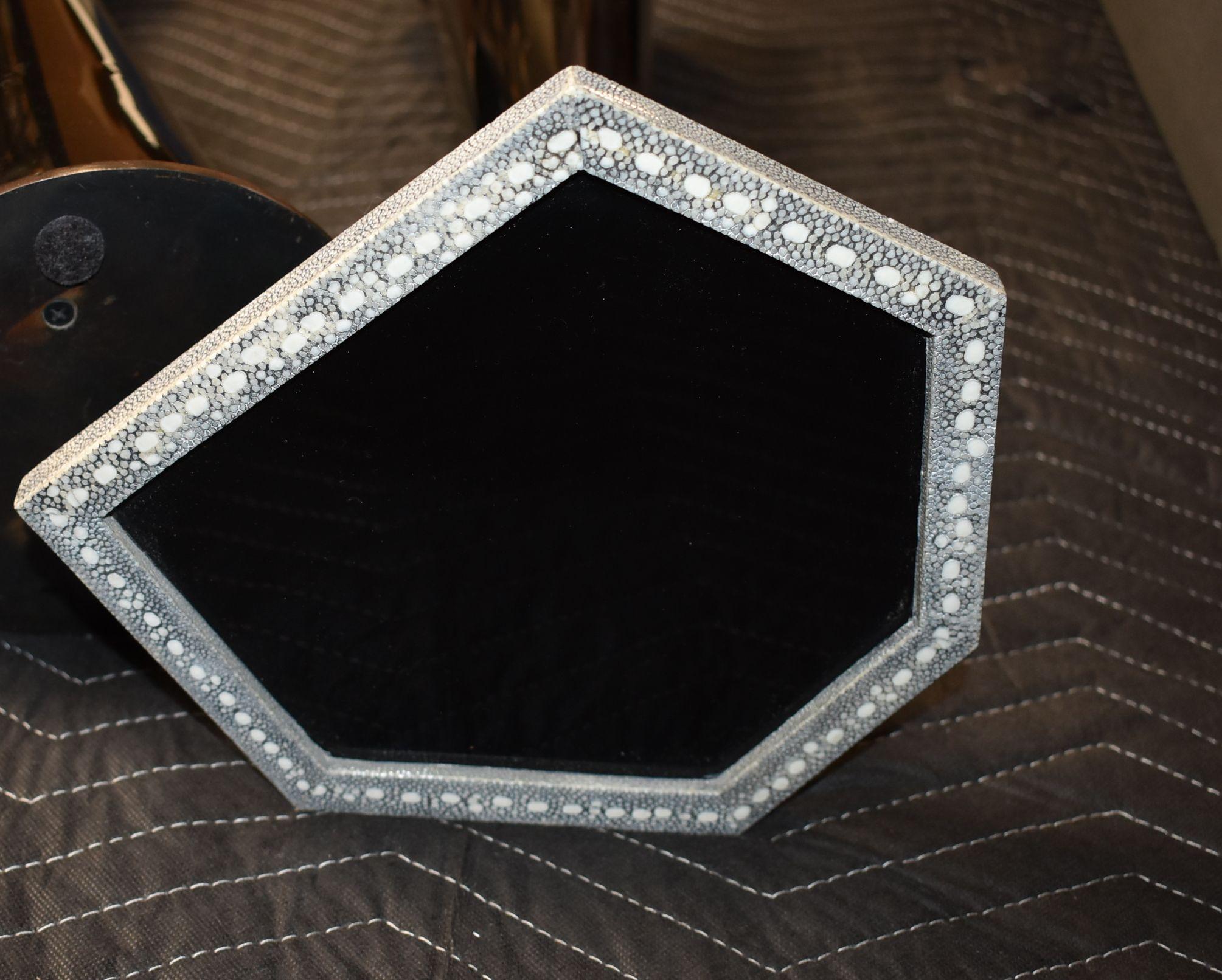 Pair of Drink Side Tables with Shagreen Trim 5