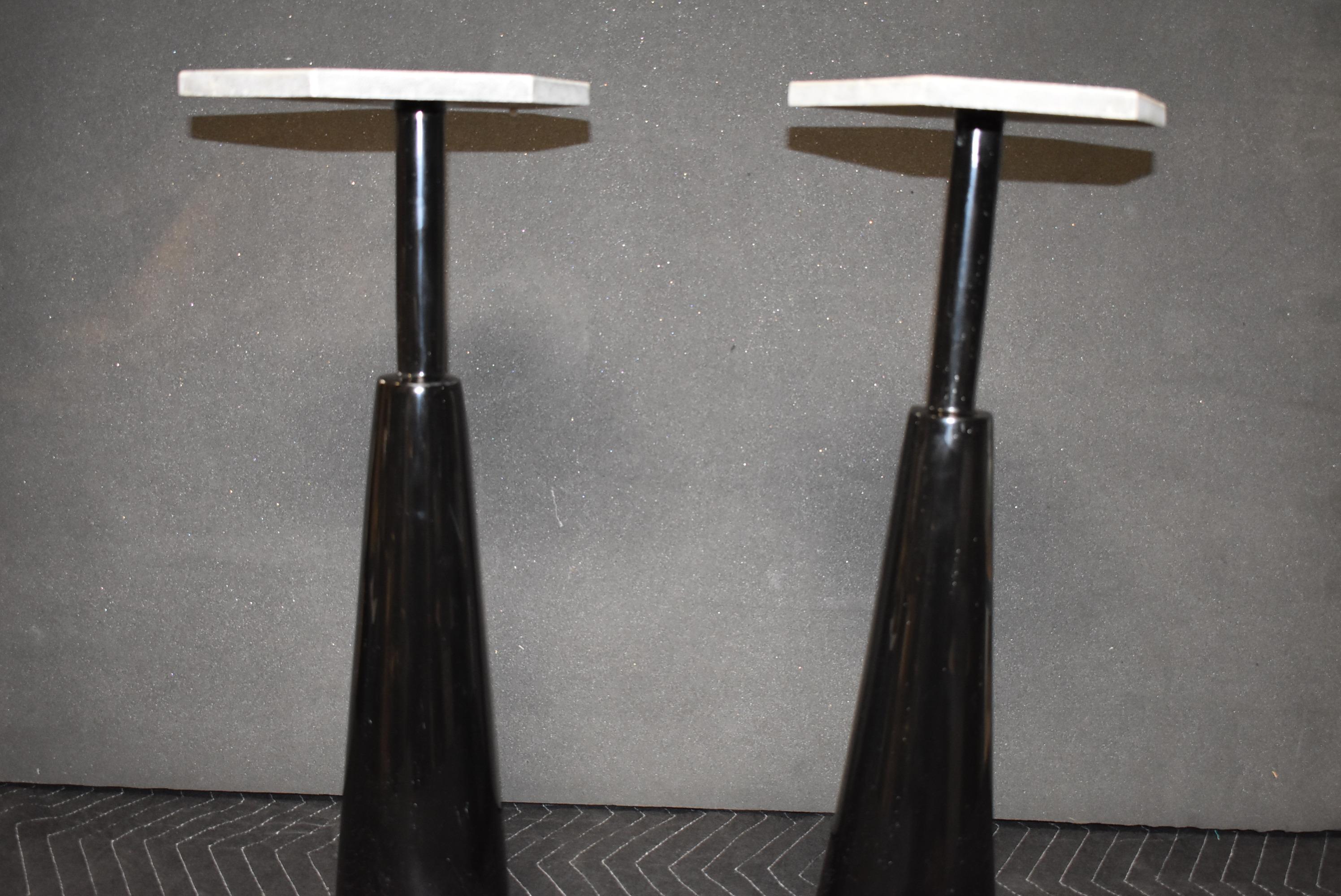 Pair of Drink Side Tables with Shagreen Trim 2