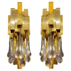 Pair of "drops" sconces, Lumica, Barcelona, Spain, circa 1970