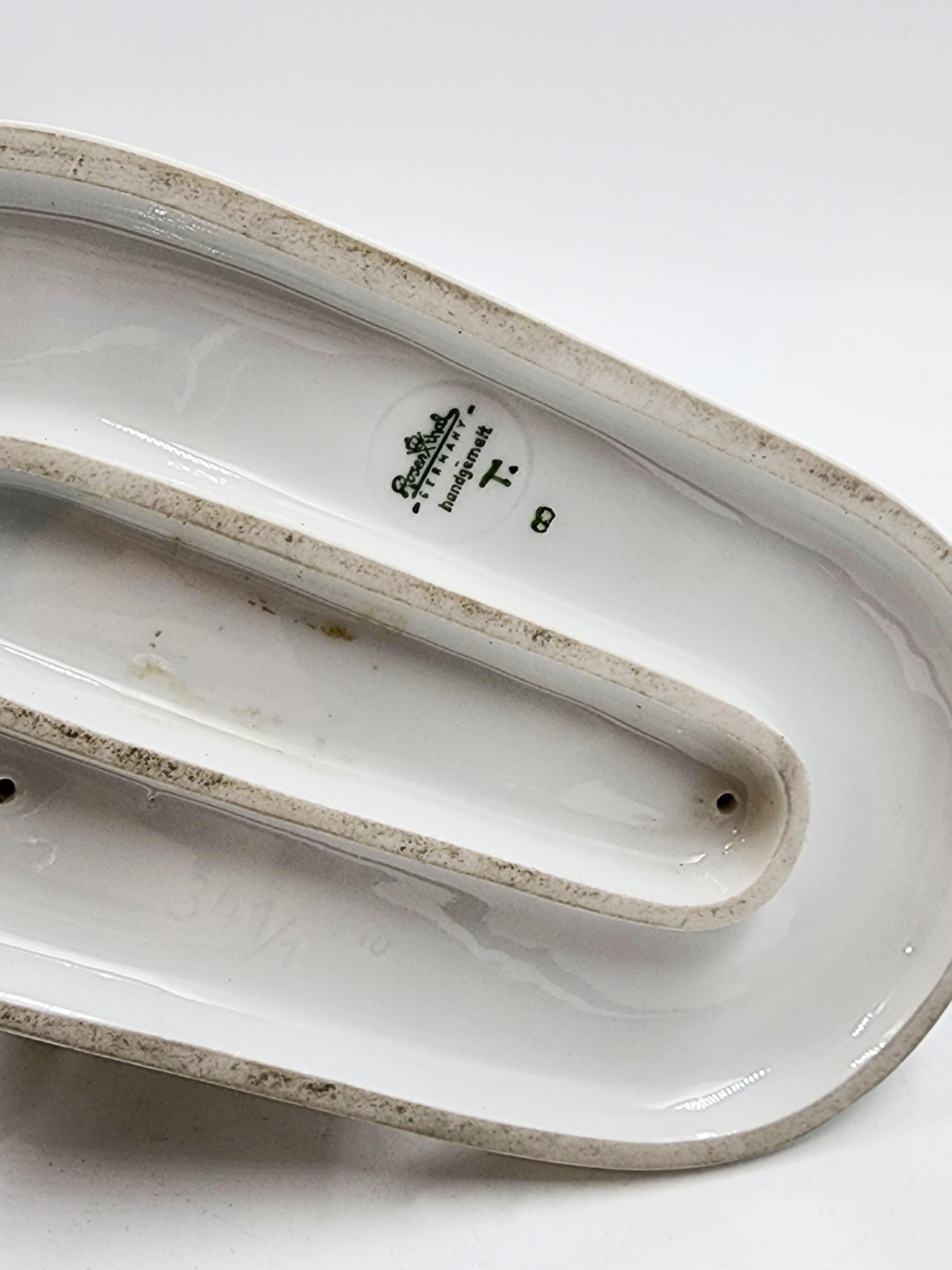 Pareja de patos sobre base de porcelana esmaltada de Rosenthal en Bueno estado para la venta en Autonomous City Buenos Aires, CABA
