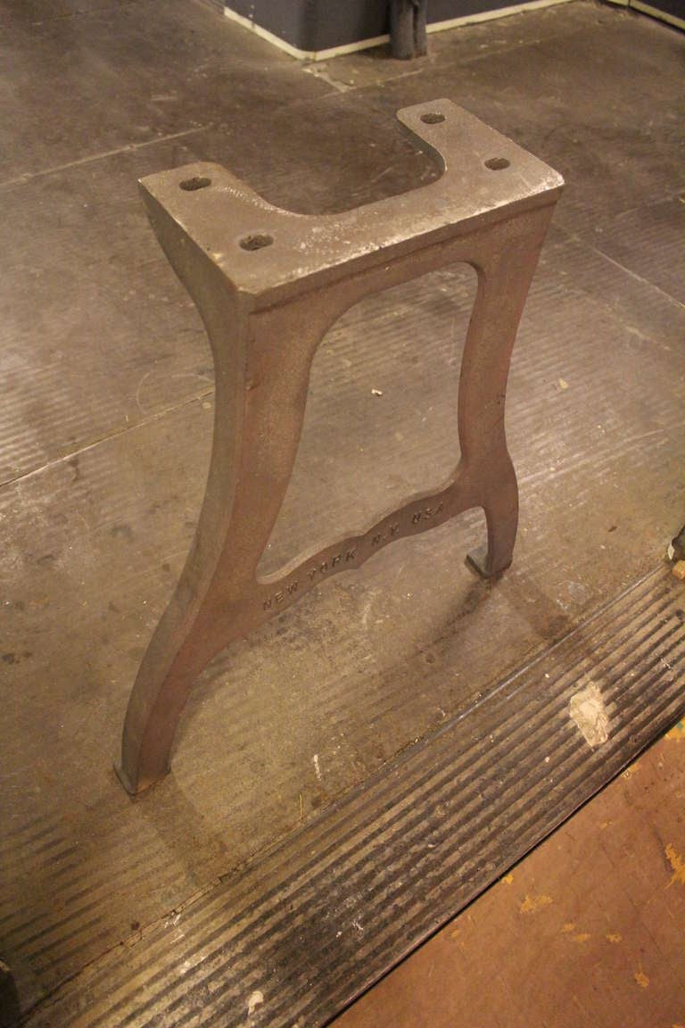 Pair of Ductile Iron Industrial Table Legs with 