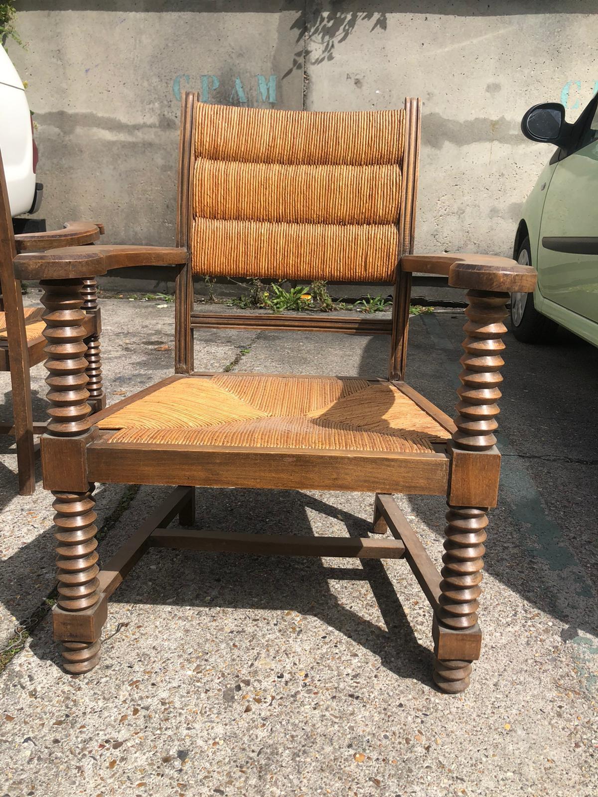 Pair of Dudouyt Armchairs In Good Condition In Saint-Ouen, FR