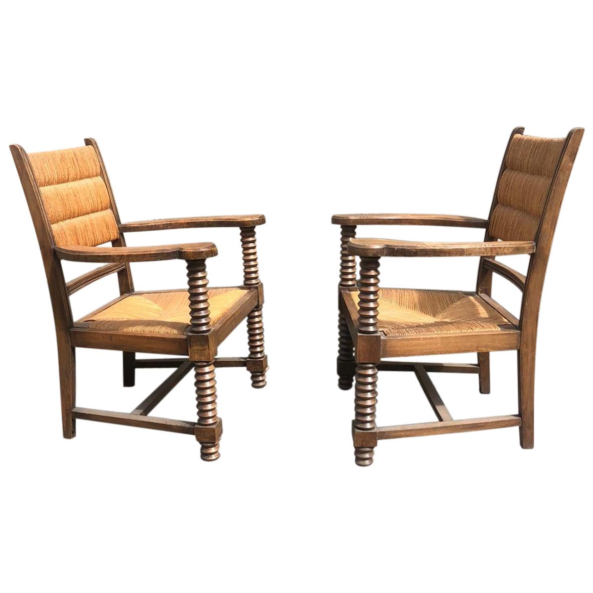 Pair of Dudouyt Armchairs