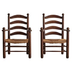 Antique Pair of Dudouyt Style Chairs