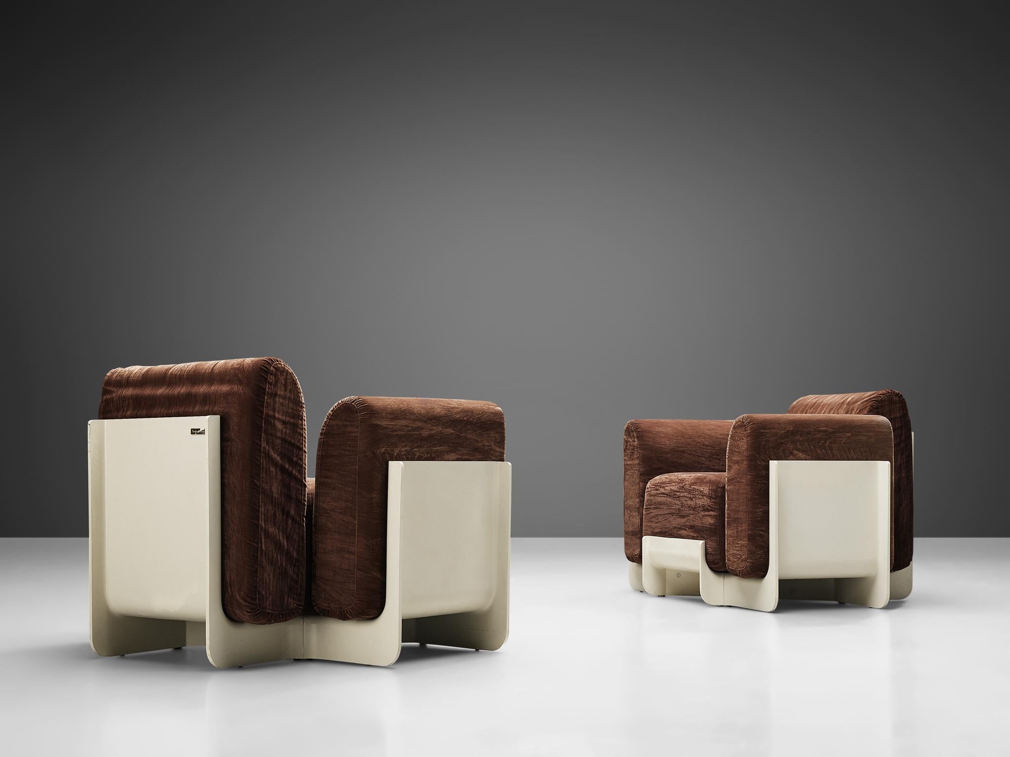 Pair of Duna Armchairs by Guarnacci, Padovano and Vagnoni for Uno Pi 1
