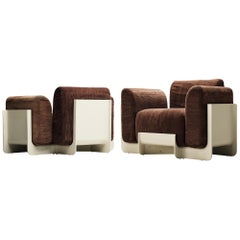 Pair of Duna Armchairs by Guarnacci, Padovano and Vagnoni for Uno Pi