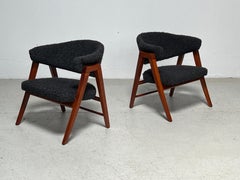 Pair of Dunbar "A" Frame Lounge Chairs by Edward Wormley