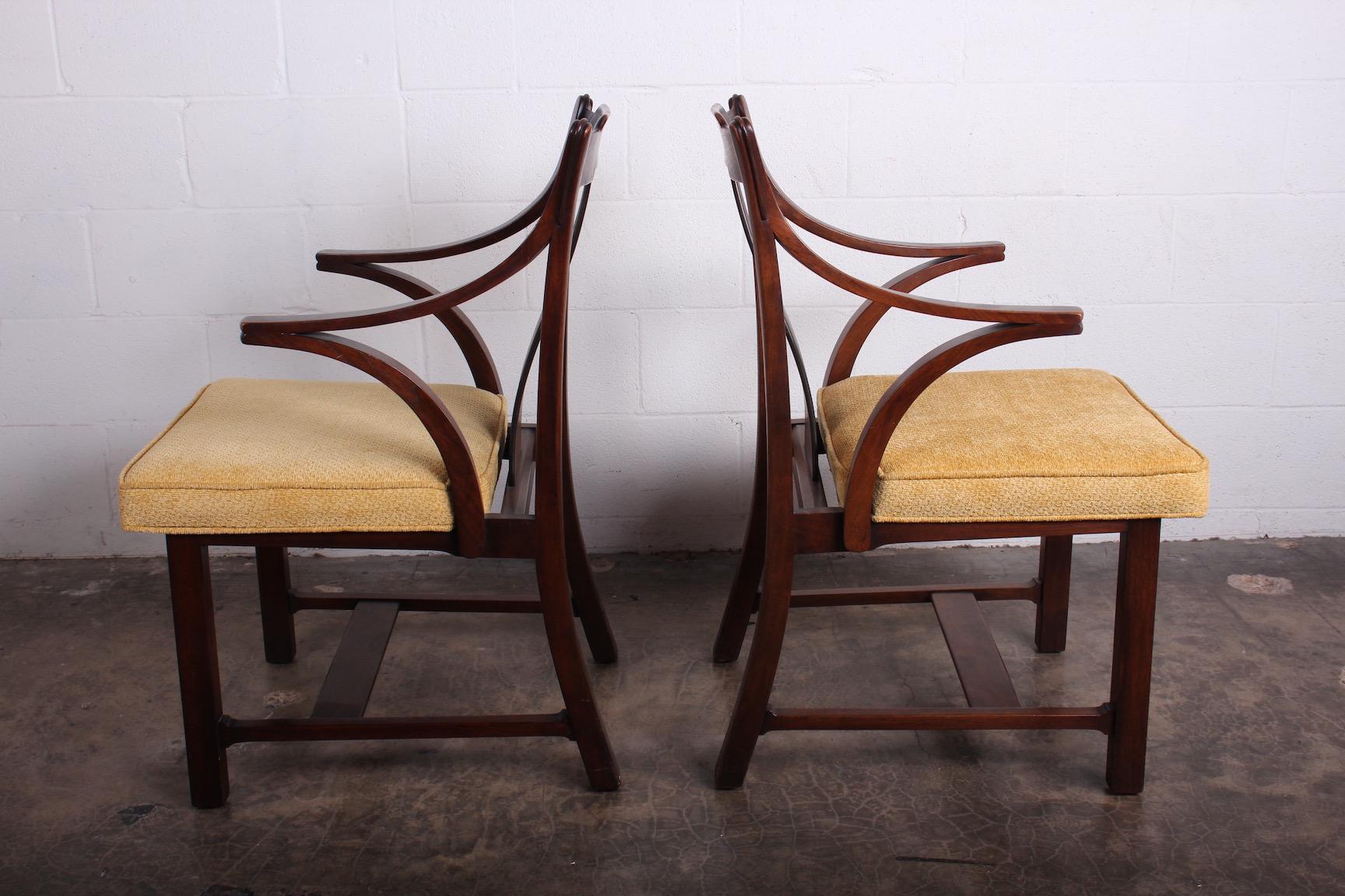 Pair of Dunbar Armchairs by Edward Wormley In Good Condition In Dallas, TX