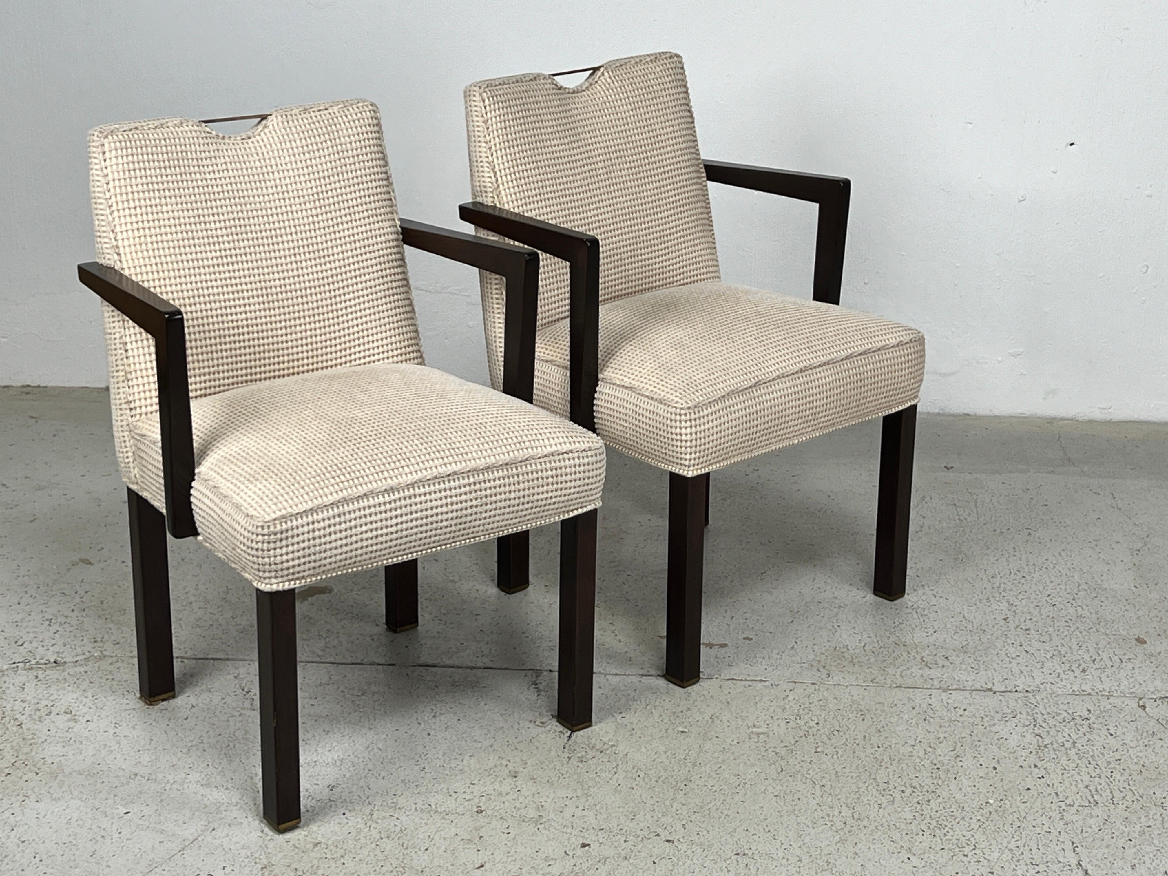 Pair of Dunbar Armchairs by Edward Wormley For Sale 1