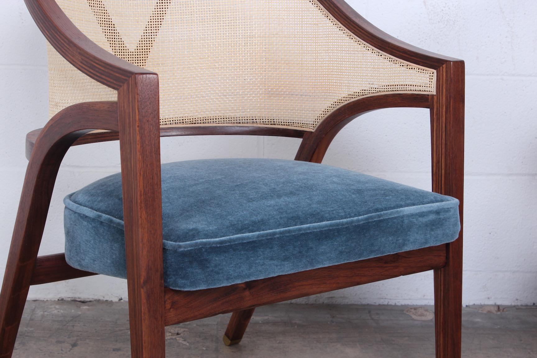 Pair of Dunbar Cane Back Lounge Chairs by Edward Wormley 4