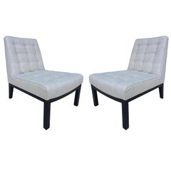Pair of Dunbar Edward Wormley Slipper Chairs
