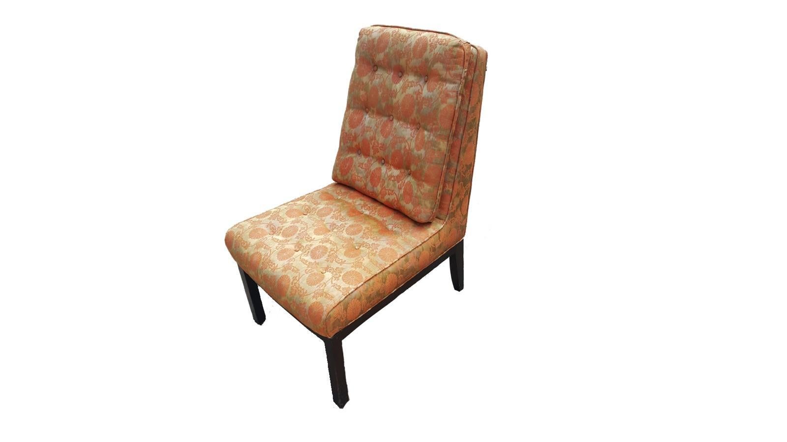 Mid-Century Modern Pair of Dunbar Edward Wormley Slipper Long Chairs For Sale