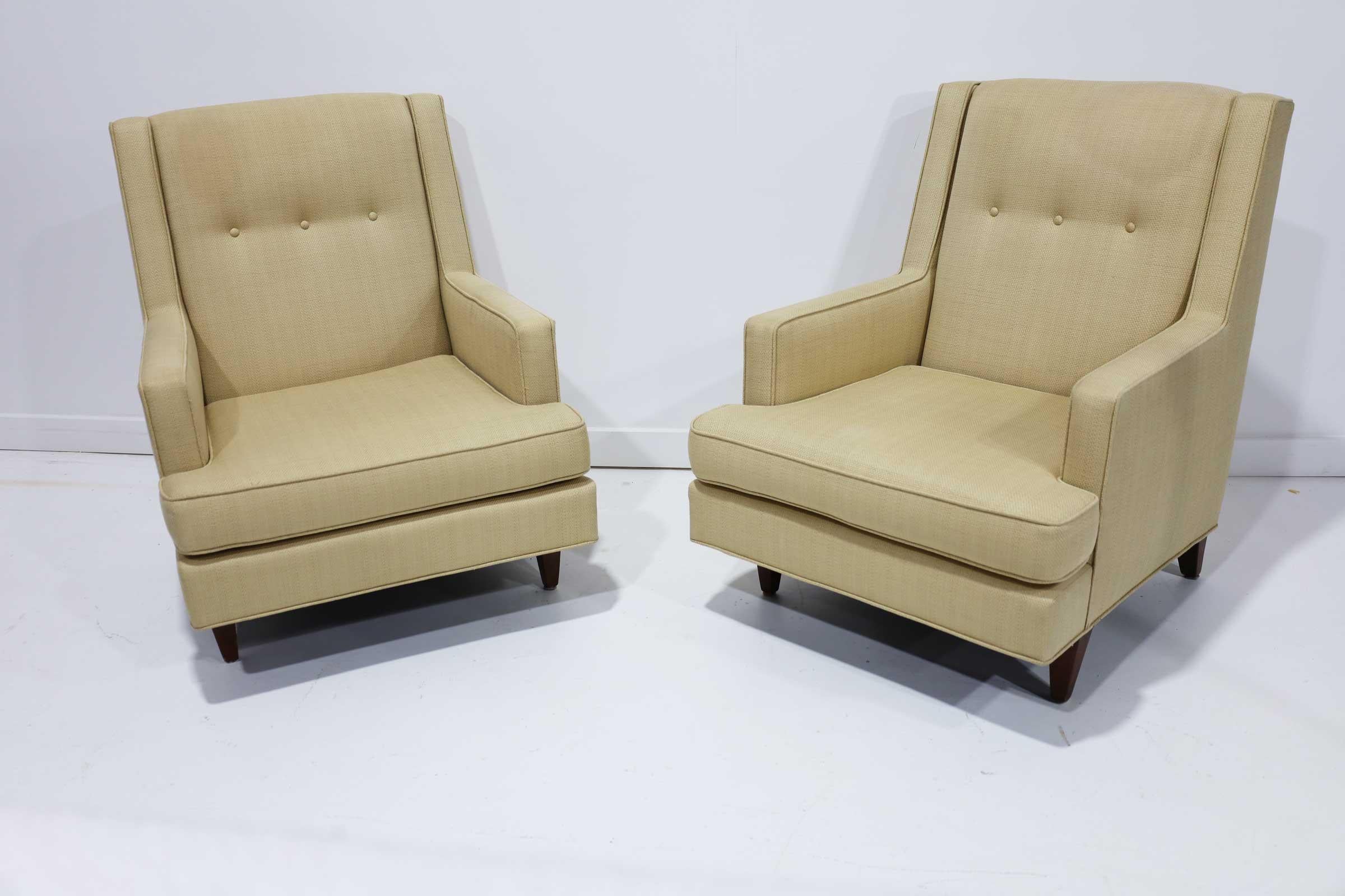 North American Pair of Dunbar High Back 