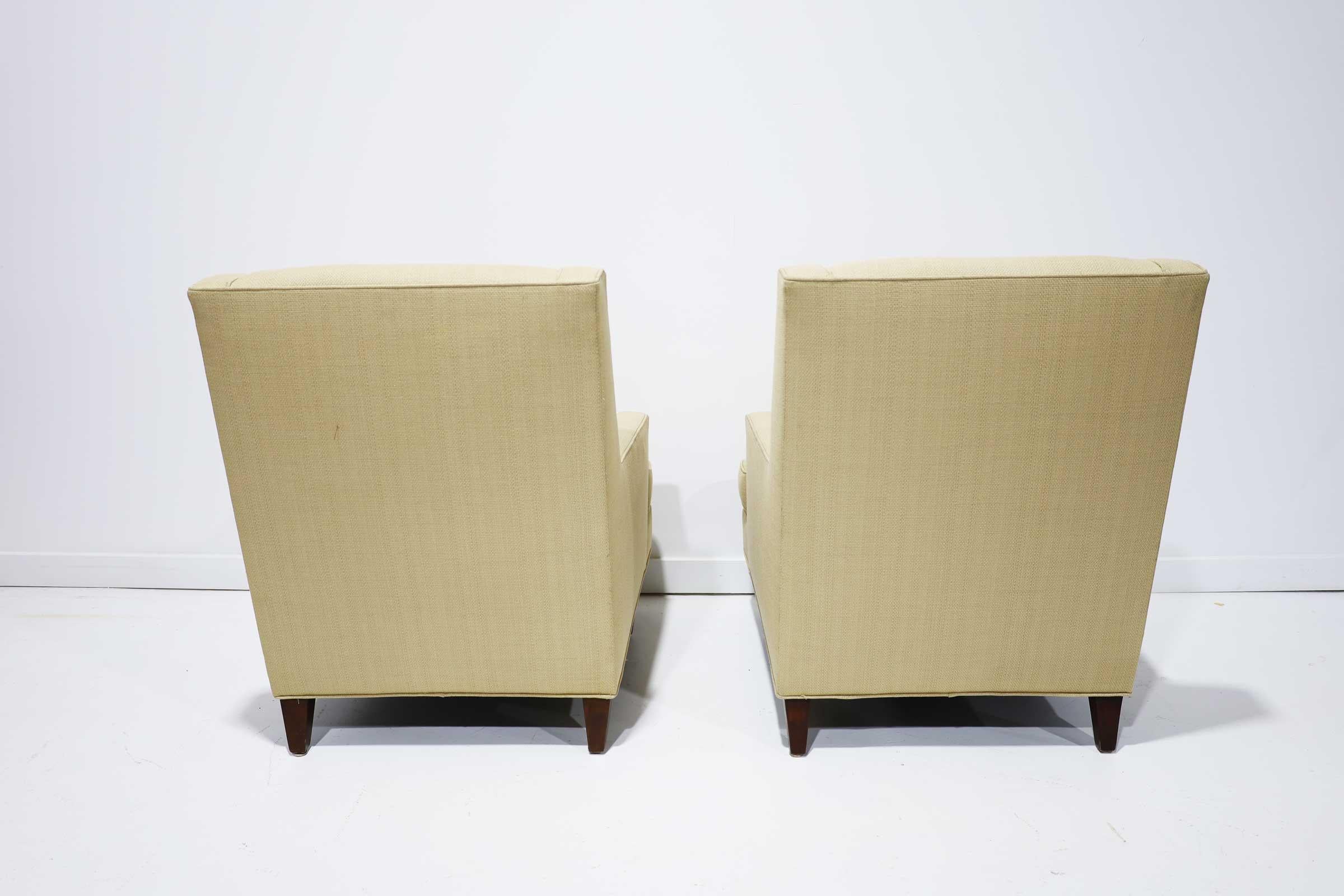 Upholstery Pair of Dunbar High Back 