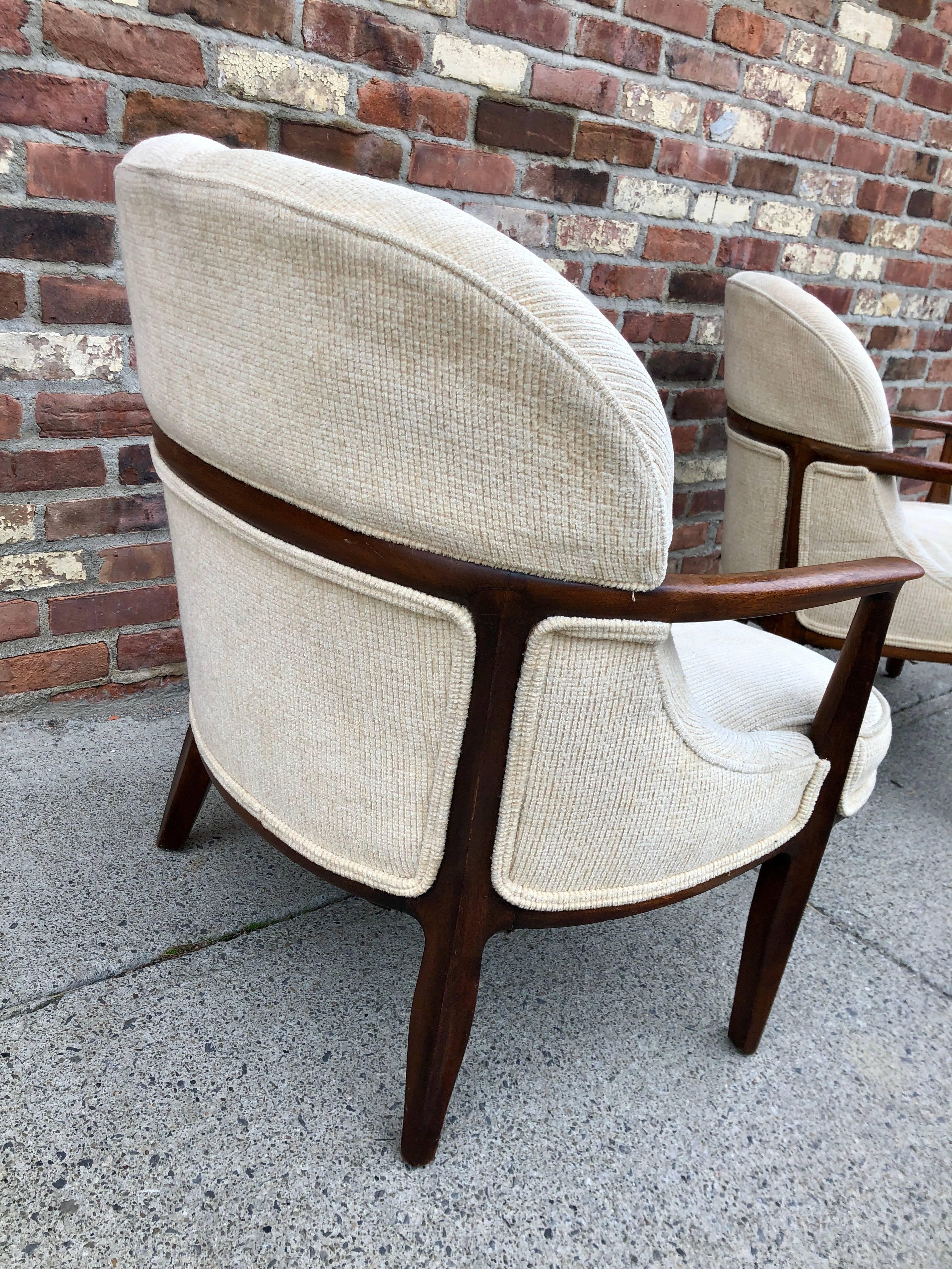 Mid-20th Century Pair of Dunbar 'Janus' Lounge Chairs