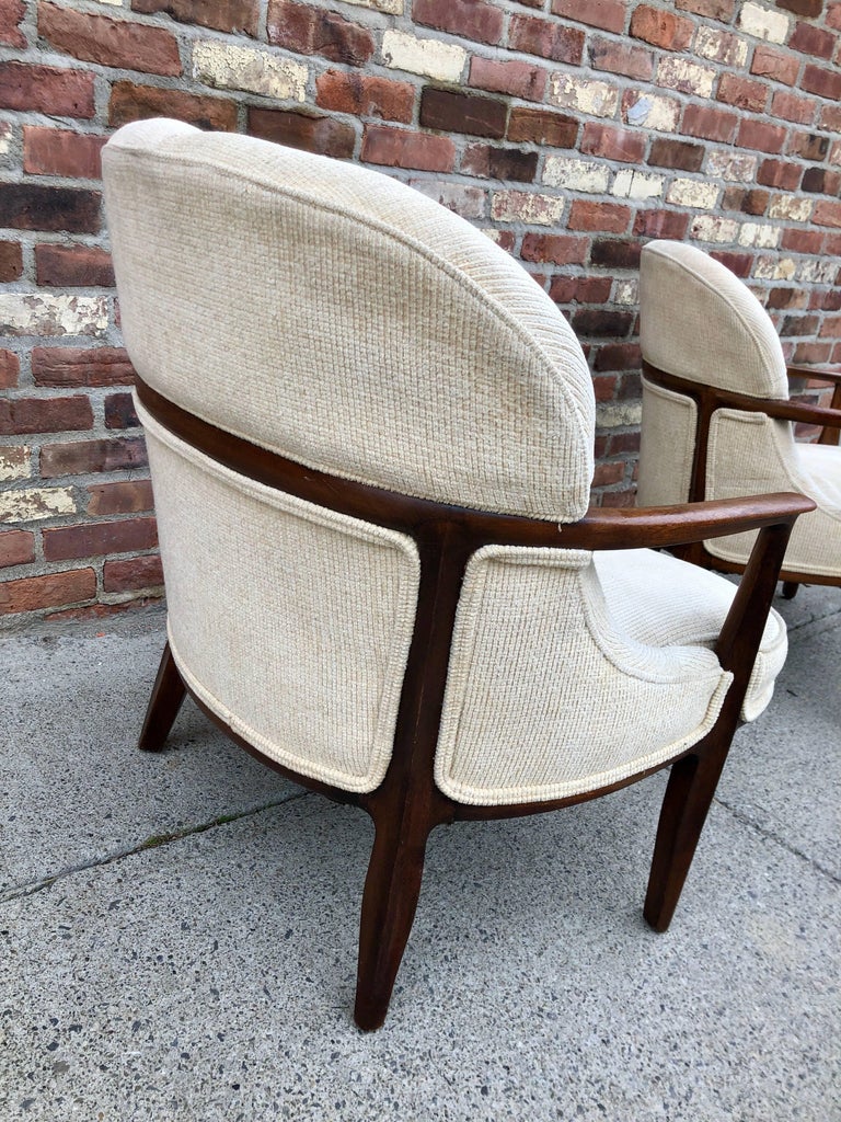 Mahogany Pair of Dunbar 'Janus' Lounge Chairs For Sale
