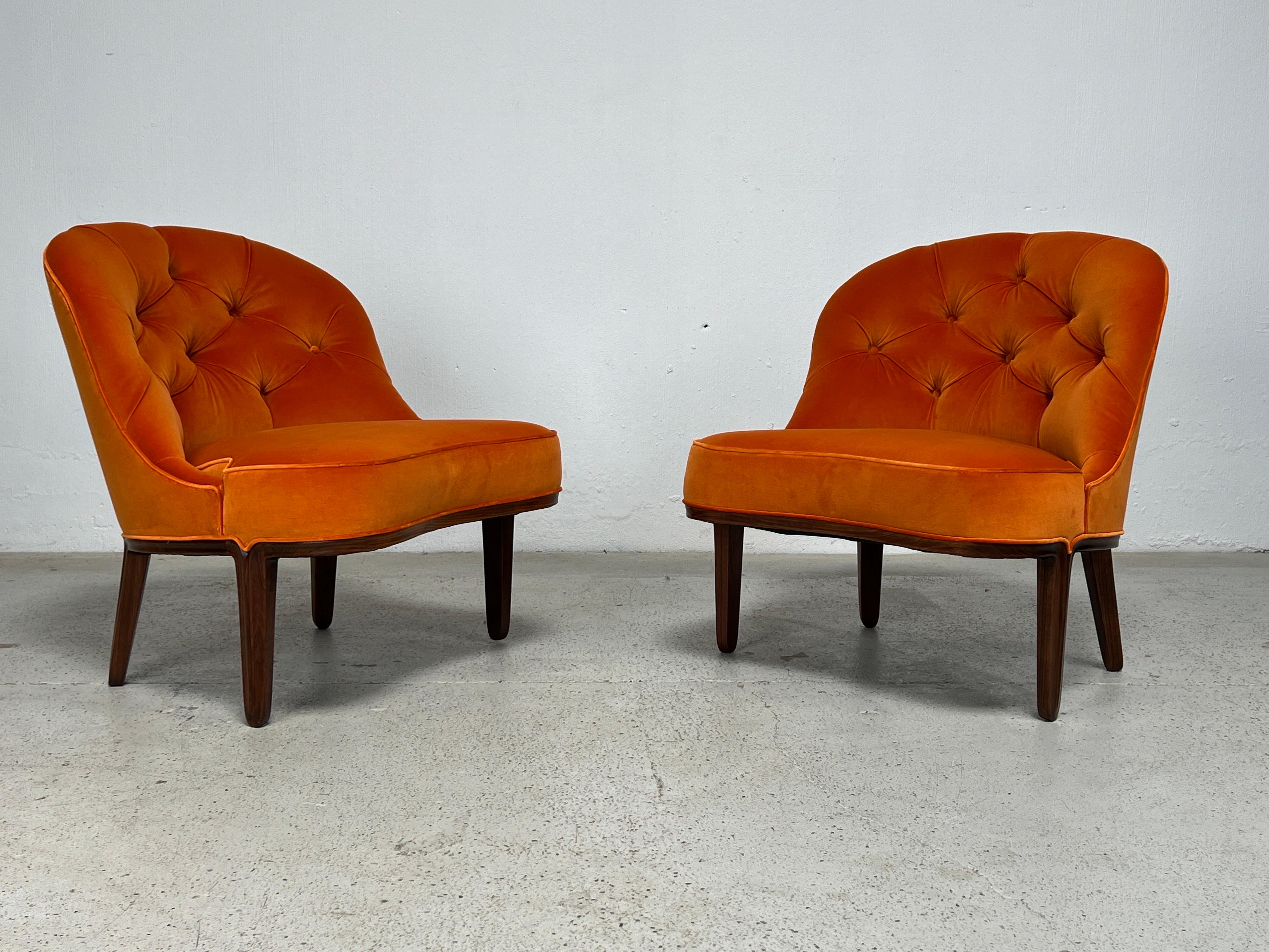 Pareja de sillas Dunbar Janus Slipper de Edward Wormley en venta 4
