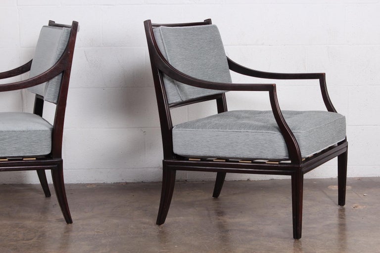 Pair of Dunbar Lounge Chairs In Good Condition For Sale In Dallas, TX