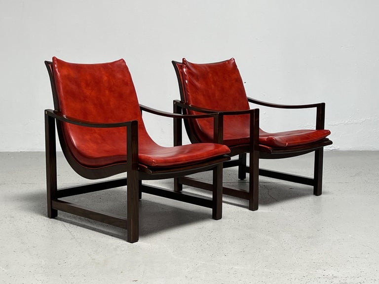 Pair of Dunbar Lounge Chairs Model 609 by Edward Wormley For Sale 6