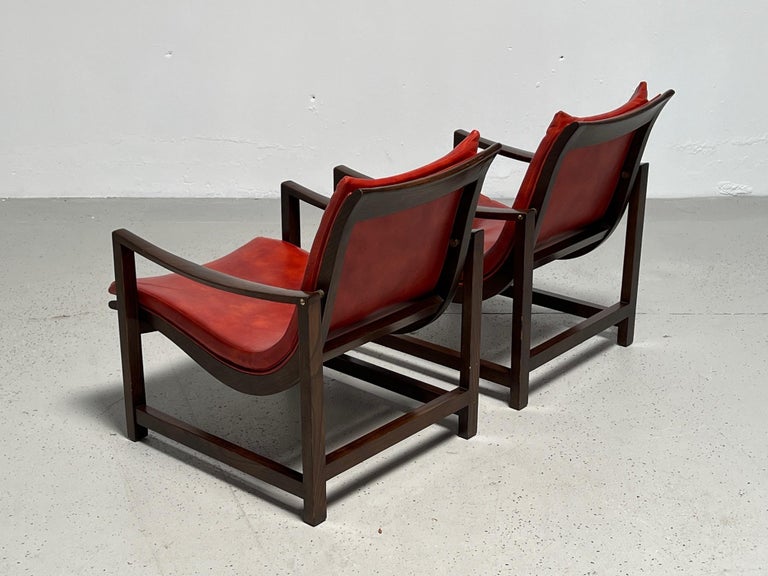 Pair of Dunbar Lounge Chairs Model 609 by Edward Wormley For Sale 9