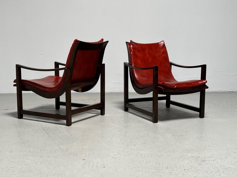 Pair of Dunbar Lounge Chairs Model 609 by Edward Wormley For Sale 1