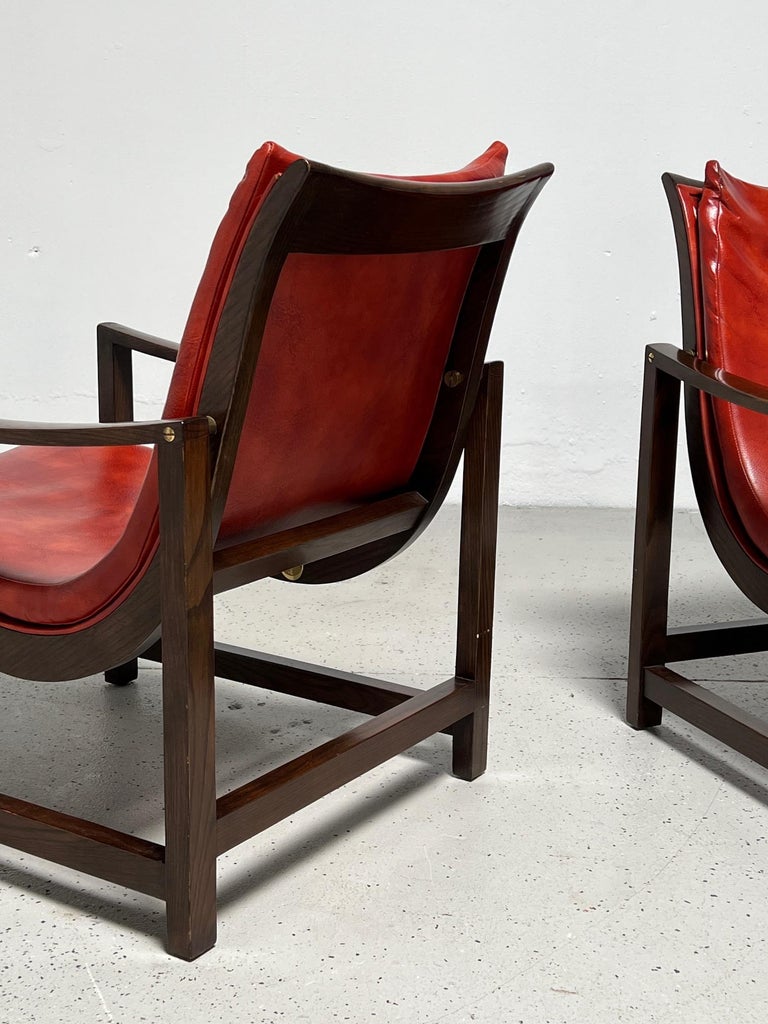 Pair of Dunbar Lounge Chairs Model 609 by Edward Wormley For Sale 2