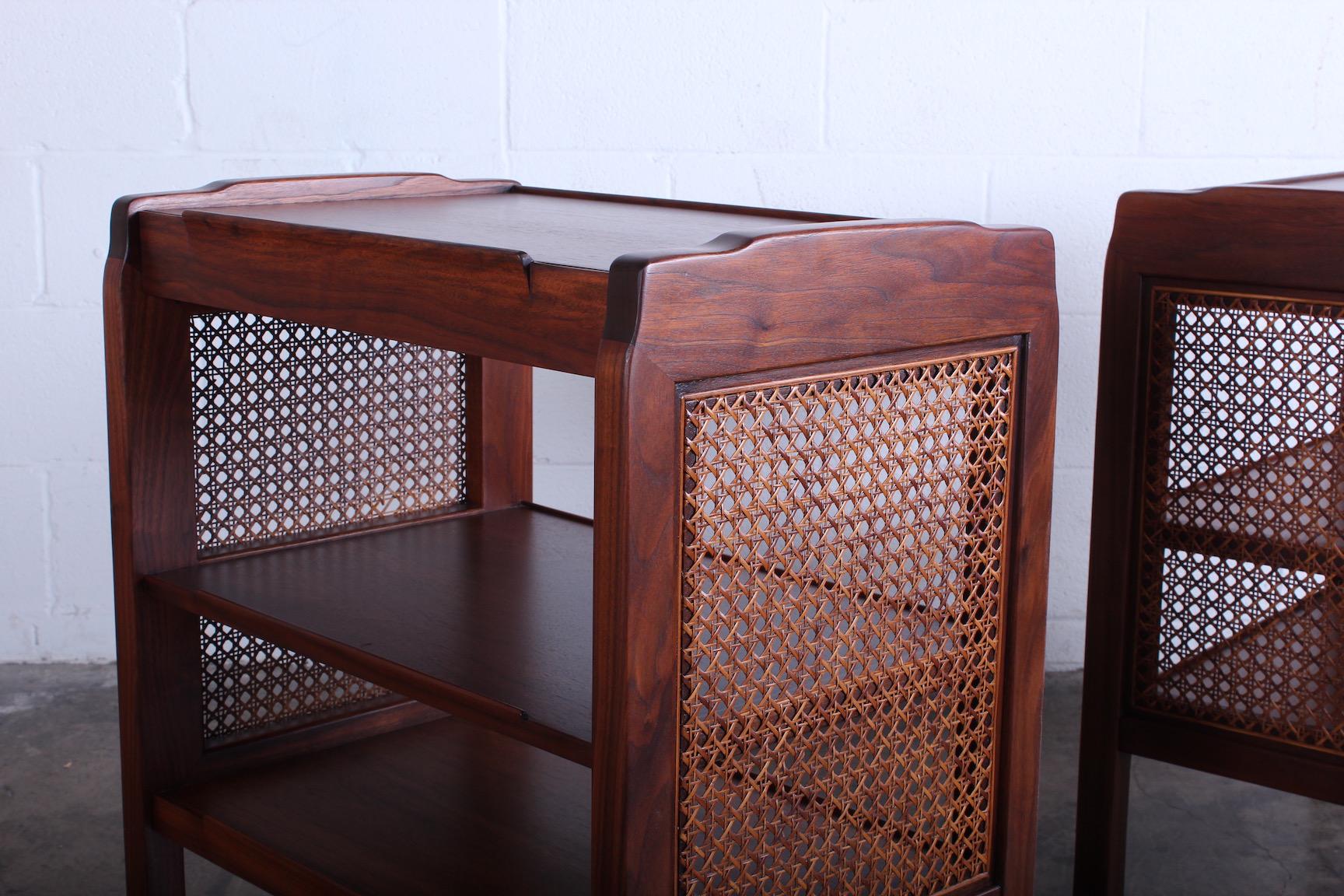 Walnut Pair of Dunbar Nightstands by Edward Wormley