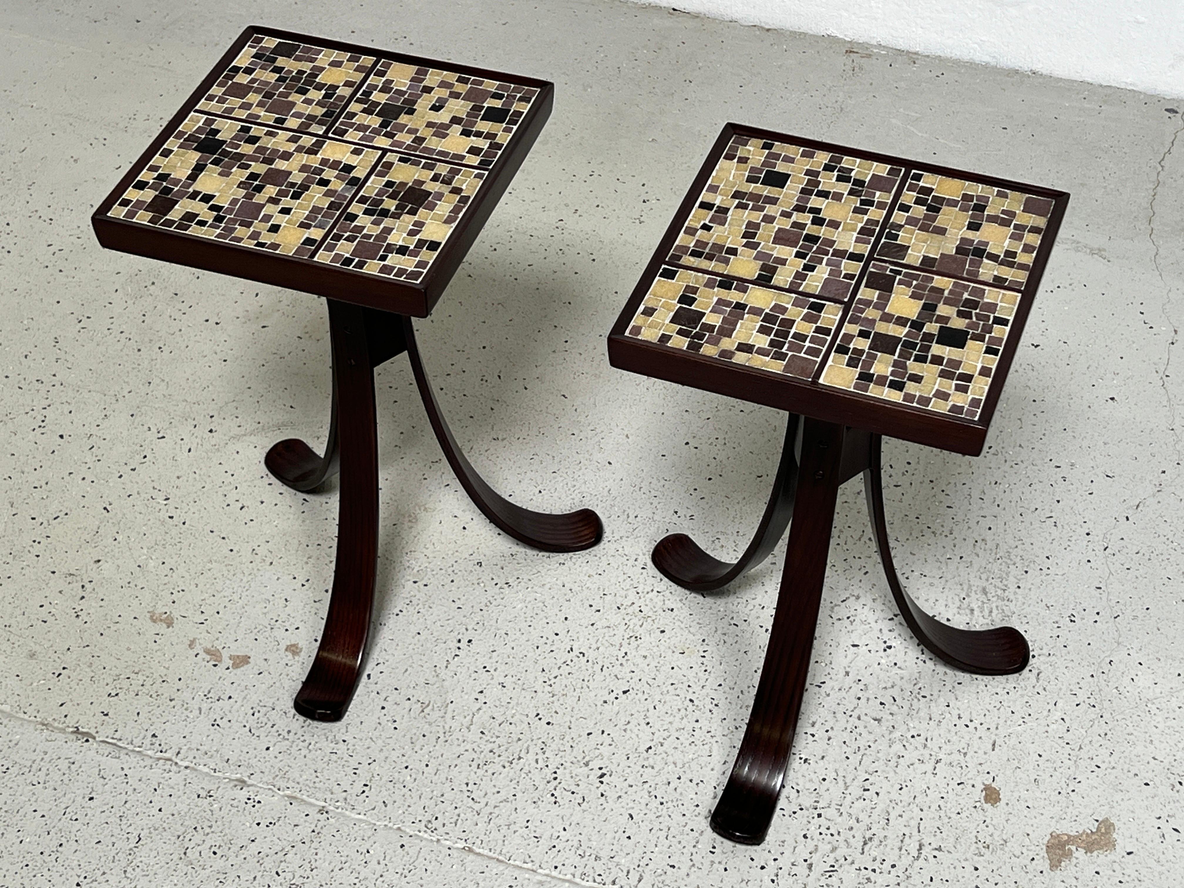 Pair of Dunbar Side Tables by Murano Glass Mosaic Tiles  8