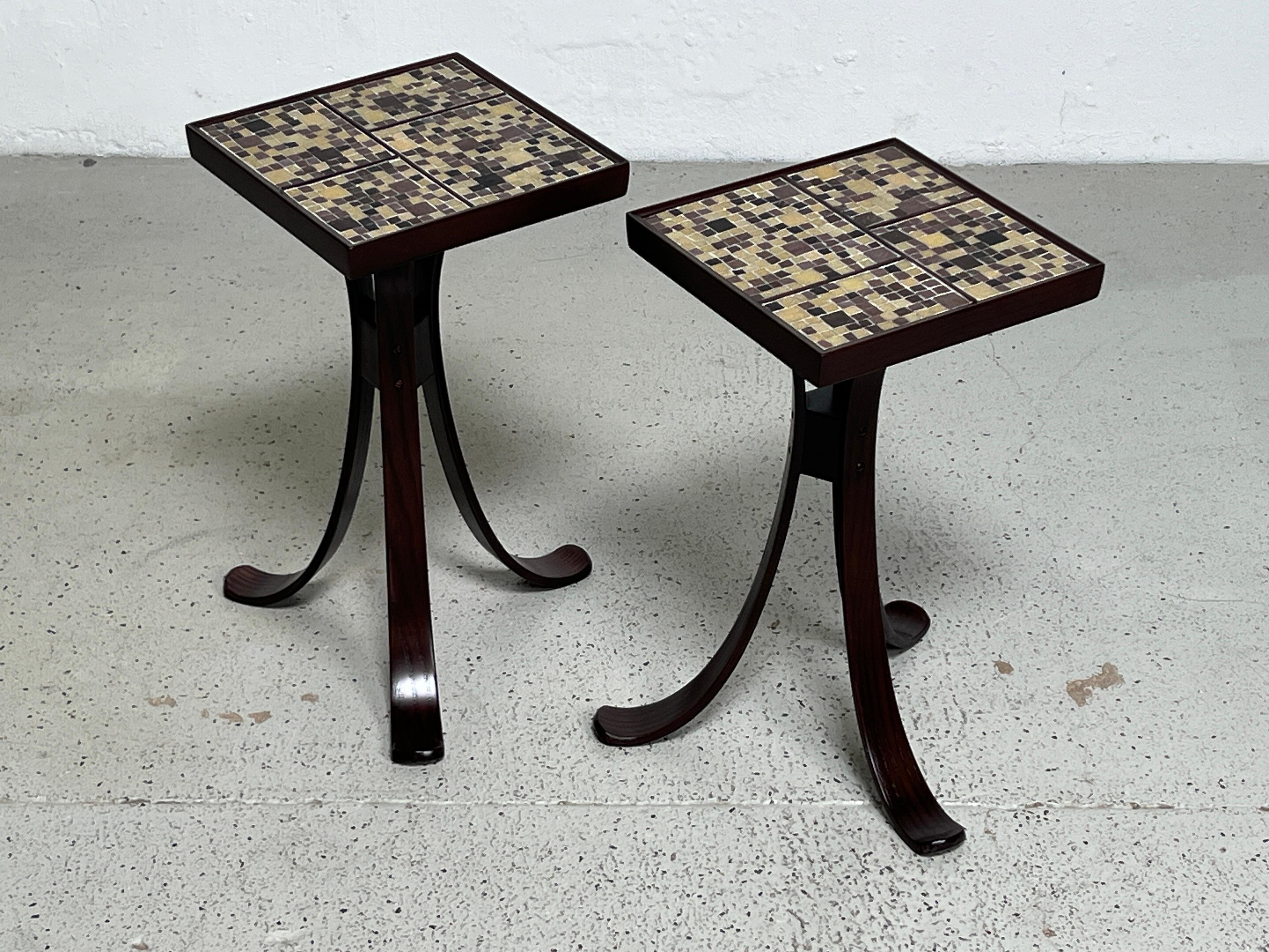 Pair of Dunbar Side Tables by Murano Glass Mosaic Tiles  11