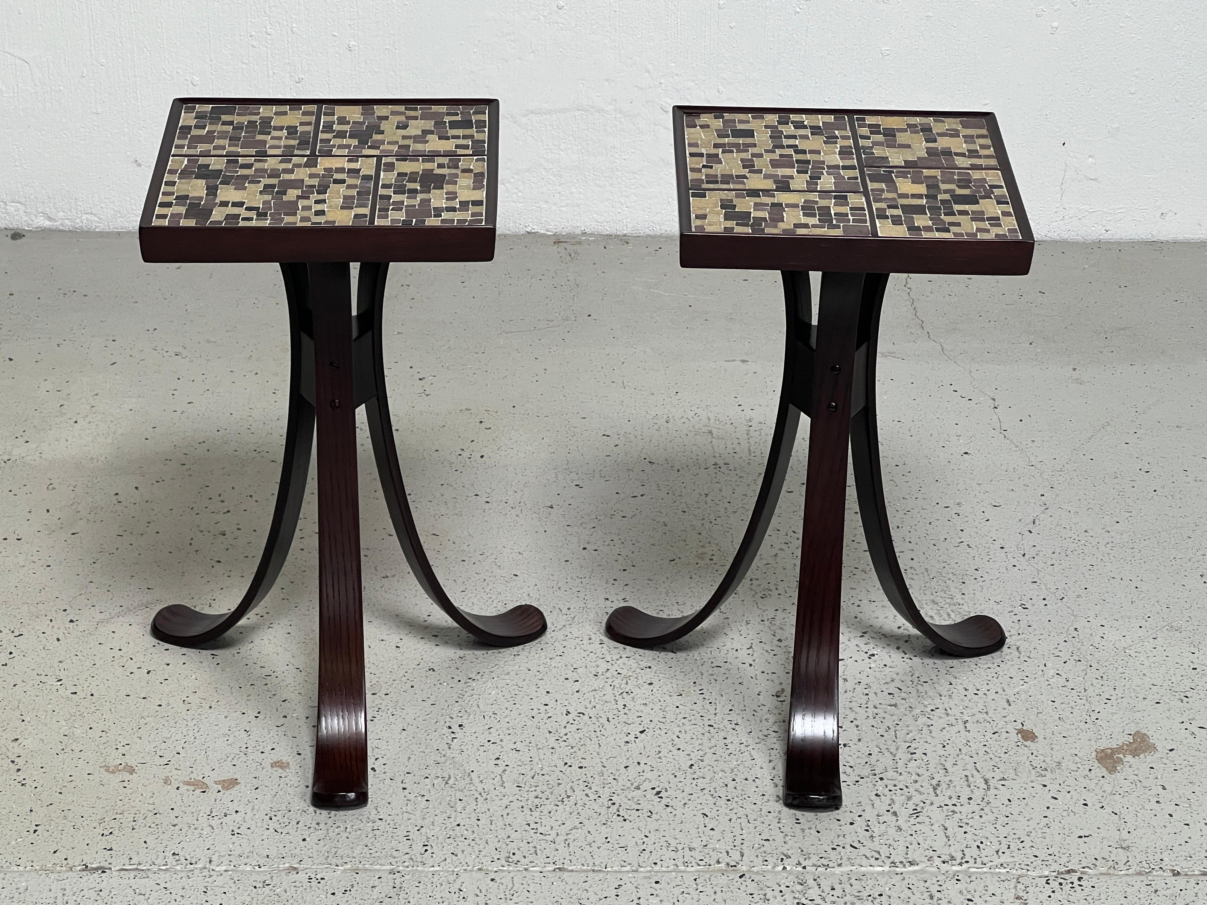 Pair of Dunbar Side Tables by Murano Glass Mosaic Tiles  4