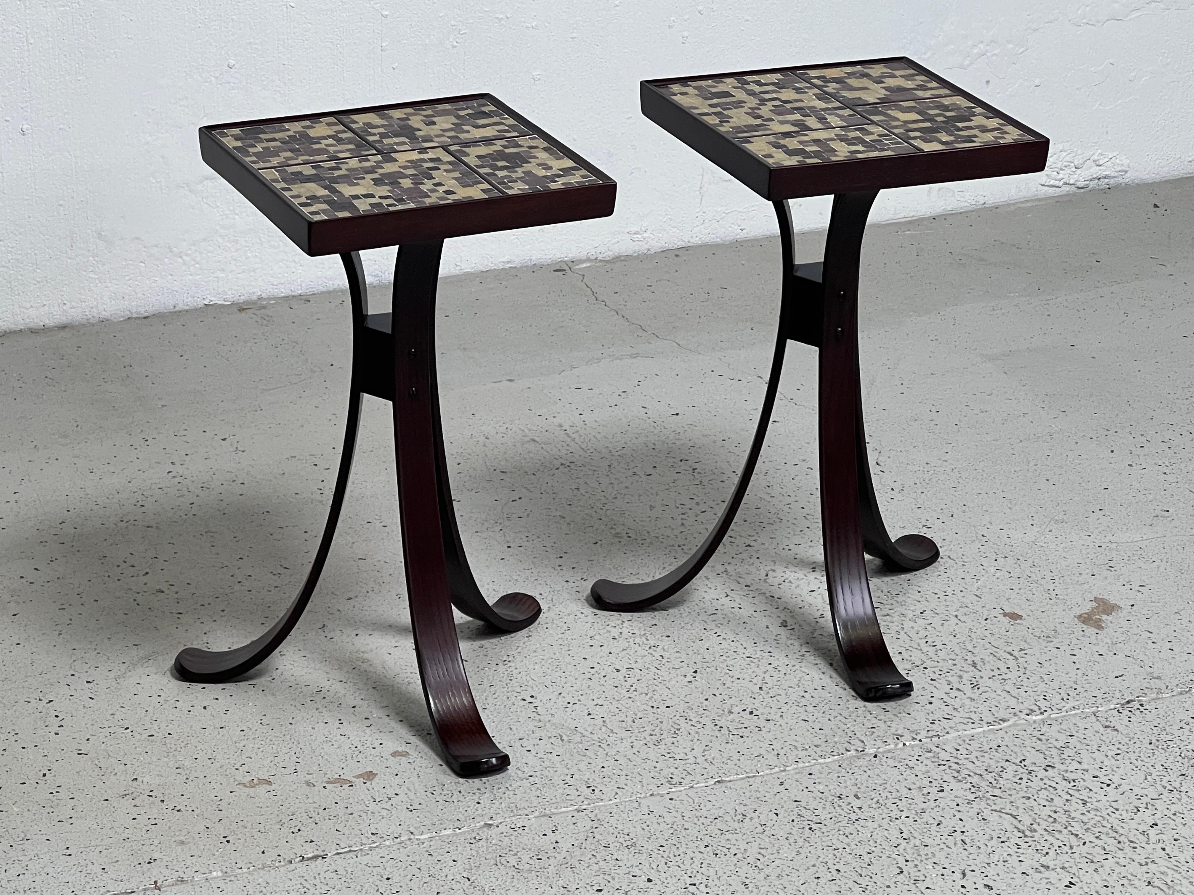 Pair of Dunbar Side Tables by Murano Glass Mosaic Tiles  5